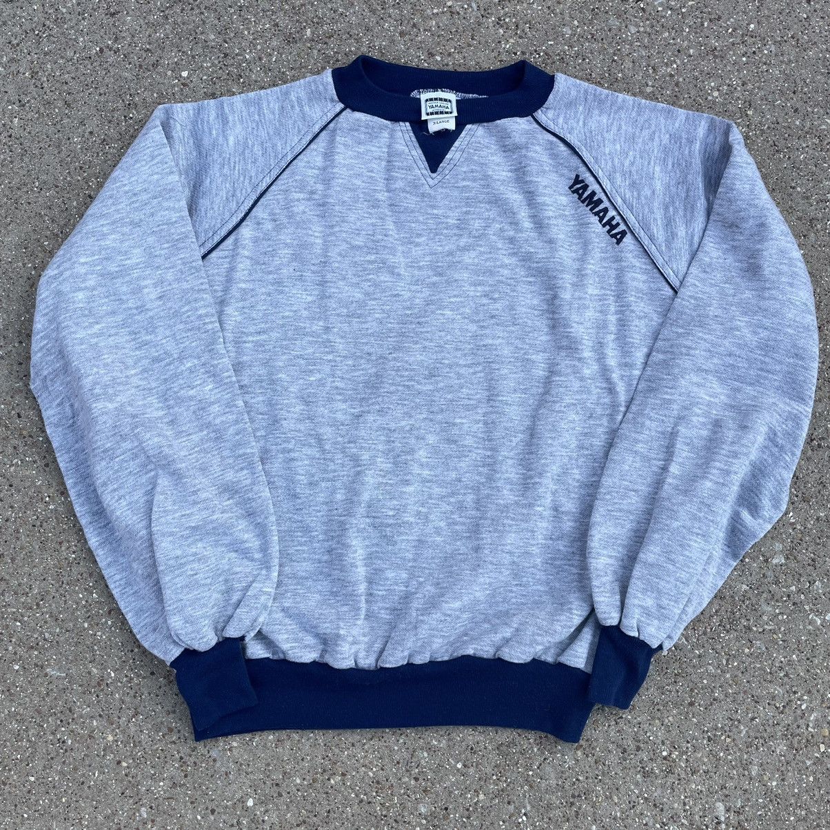 Vintage × Yamaha Vintage 80s Yamaha Grey Crewneck Sweatshirt XL Size US XL / EU 56 / 4 - 1 Thumbnail