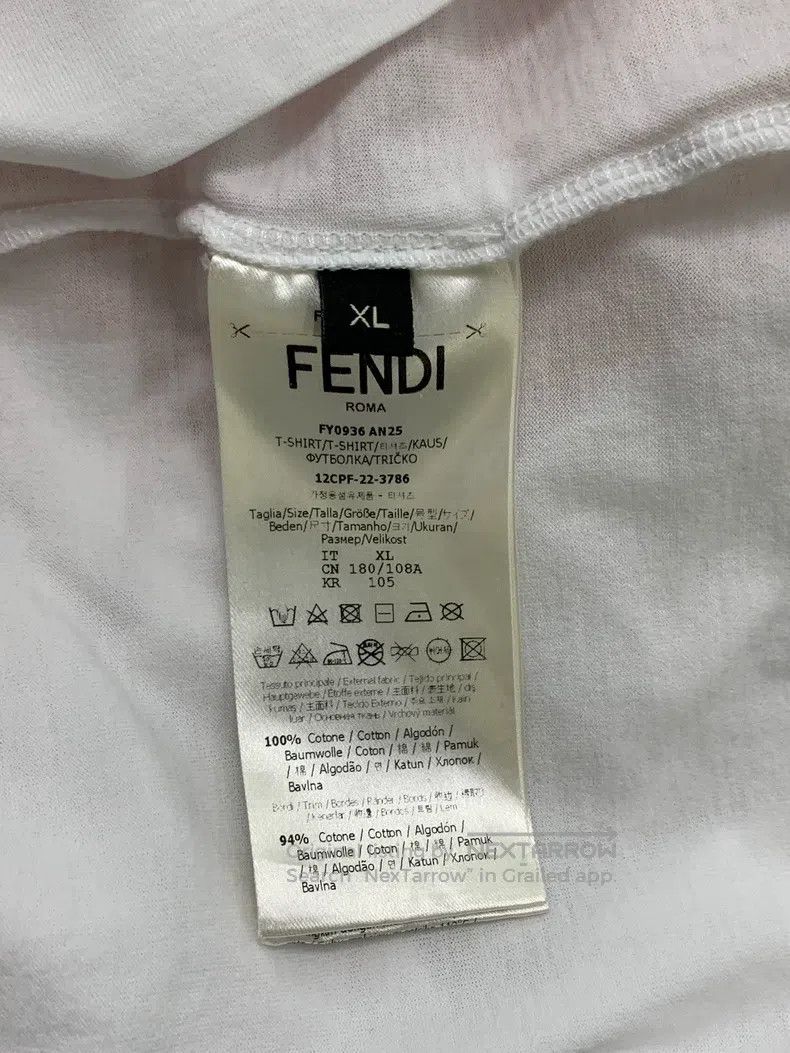 Fendi Fendi White with orange monogrammed letter short sleeve Size US XL / EU 56 / 4 - 5 Thumbnail