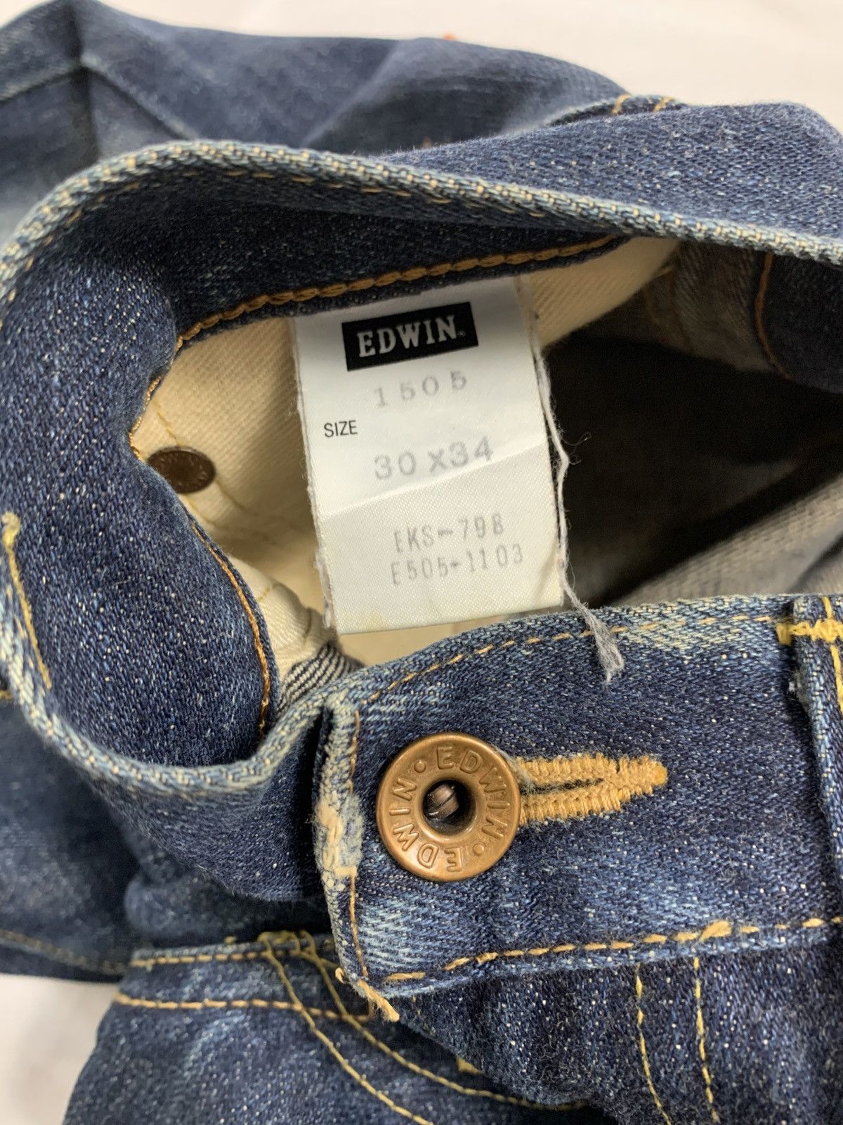 Edwin Vintage edwin selvedge raw jeans denim Size US 31 - 9 Thumbnail