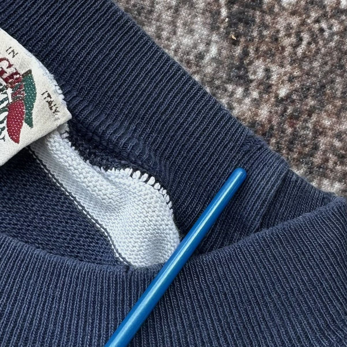 Benetton VINTAGE BENETTON STRIPE EMBROIDERY LOGO SWEATSHIRT Size US M / EU 48-50 / 2 - 7 Thumbnail