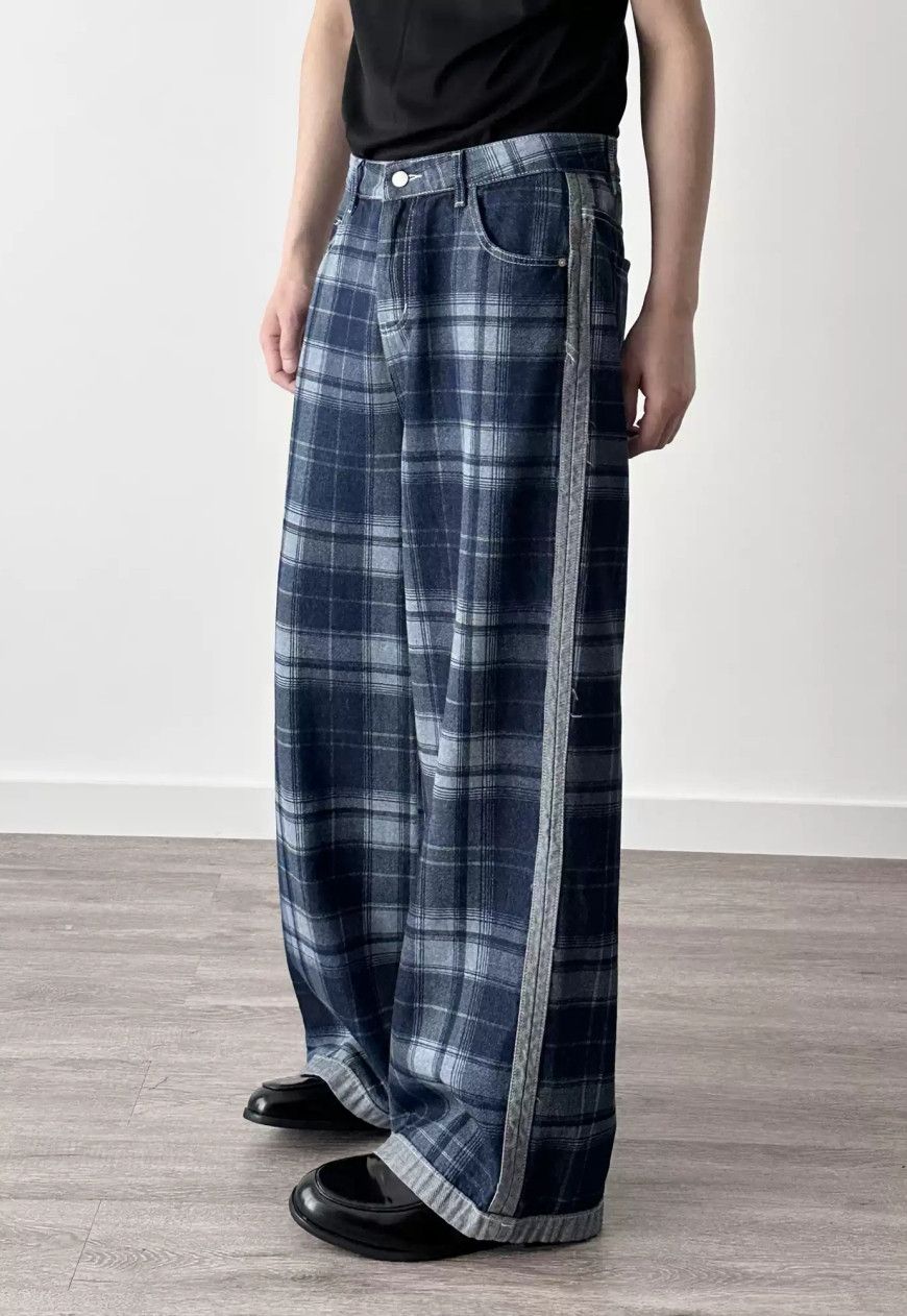 Other Men’s Plaid Patchwork Denim Pants Size US 30 / EU 46 - 2 Thumbnail