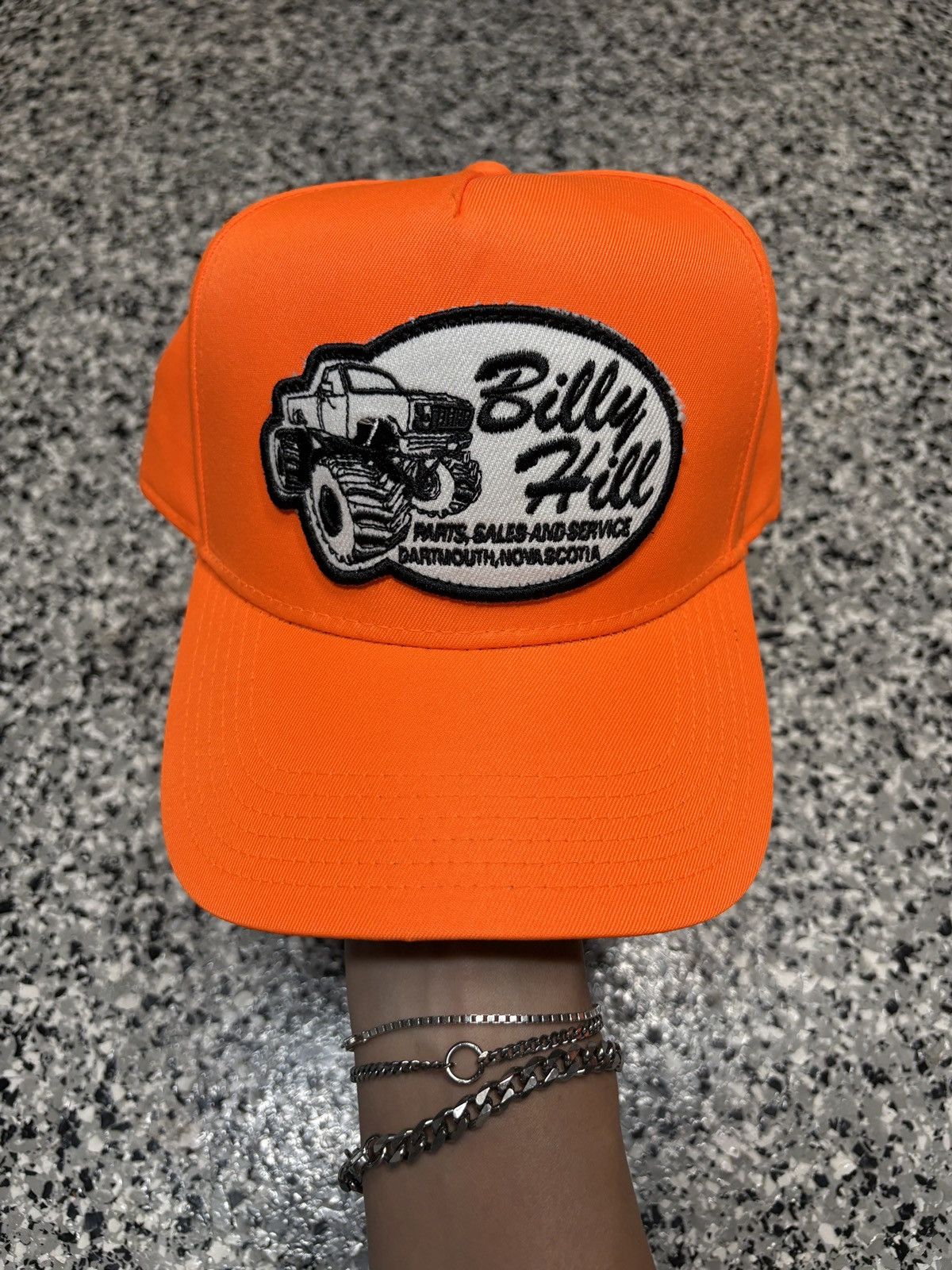 Billy Hill 2021 Billy Hill Neon Orange “Parts, S&S” Truckers Hat OSFM Size ONE SIZE - 1 Thumbnail
