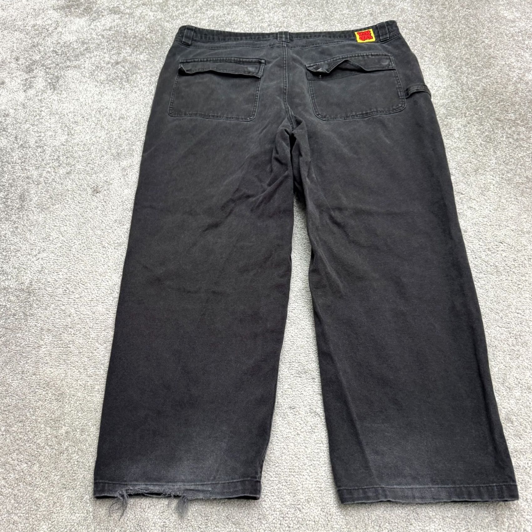 Empyre Empyre Carpenter Pants Mens 40 Black Cotton Denim Straight Leg Vintage No Size US 40 / EU 56 - 2 Thumbnail