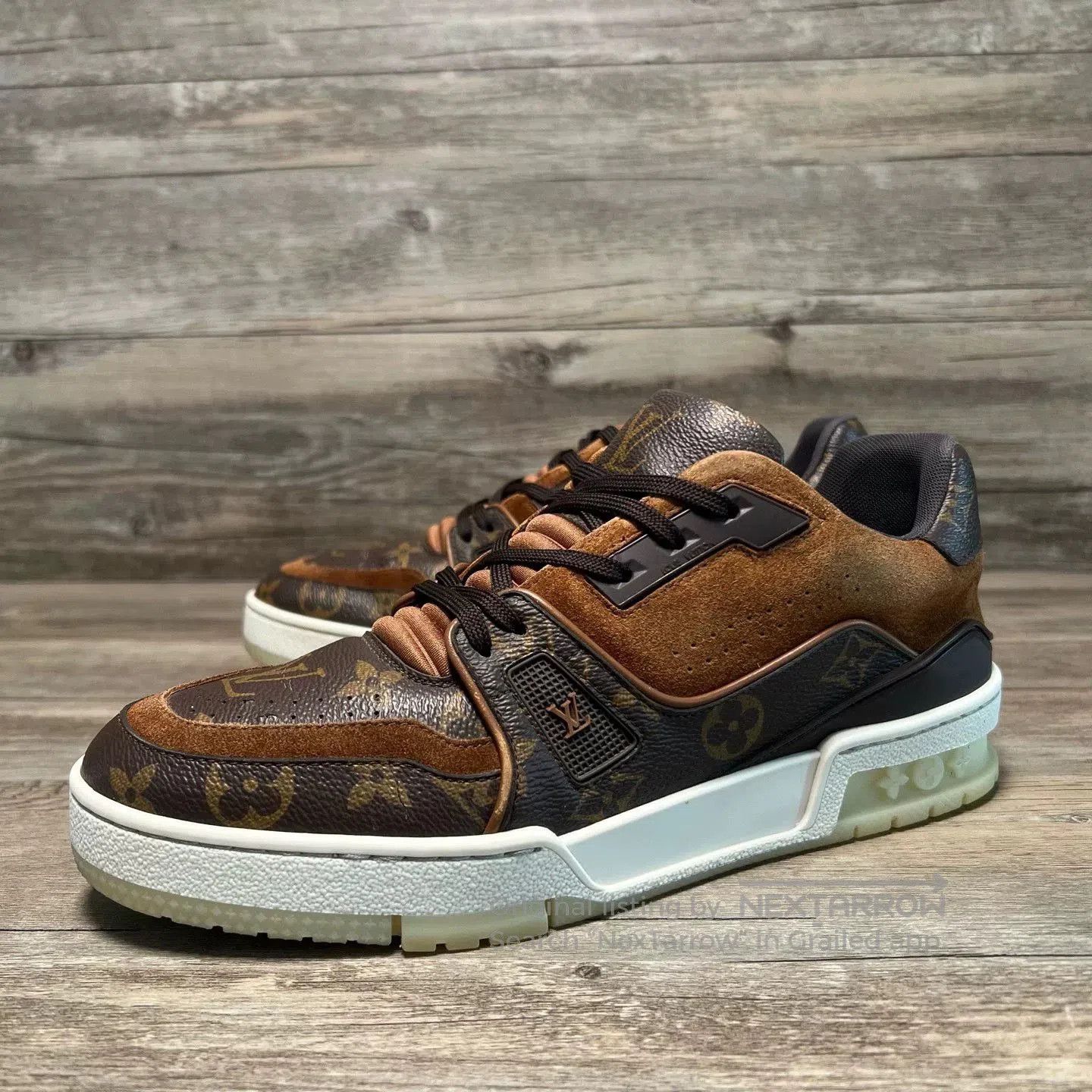Louis Vuitton LV Trainer Monogram Brown Sneakers. Size US 6 / EU 39 - 1 Thumbnail