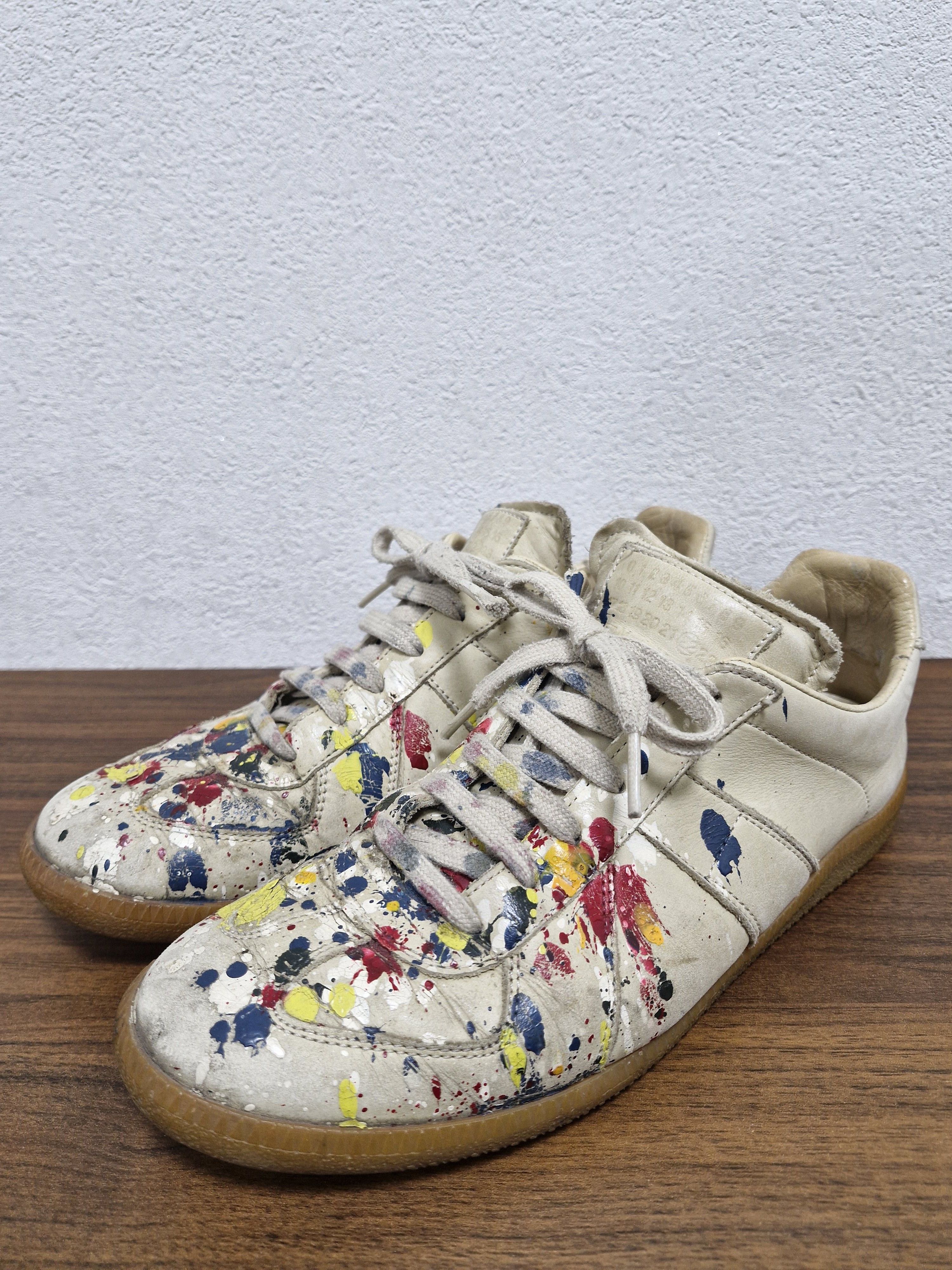 Maison Margiela MAISON MARGIELA 2014 Paint Splatter Gray GATs Size US 7.5 / EU 40-41 - 1 Thumbnail