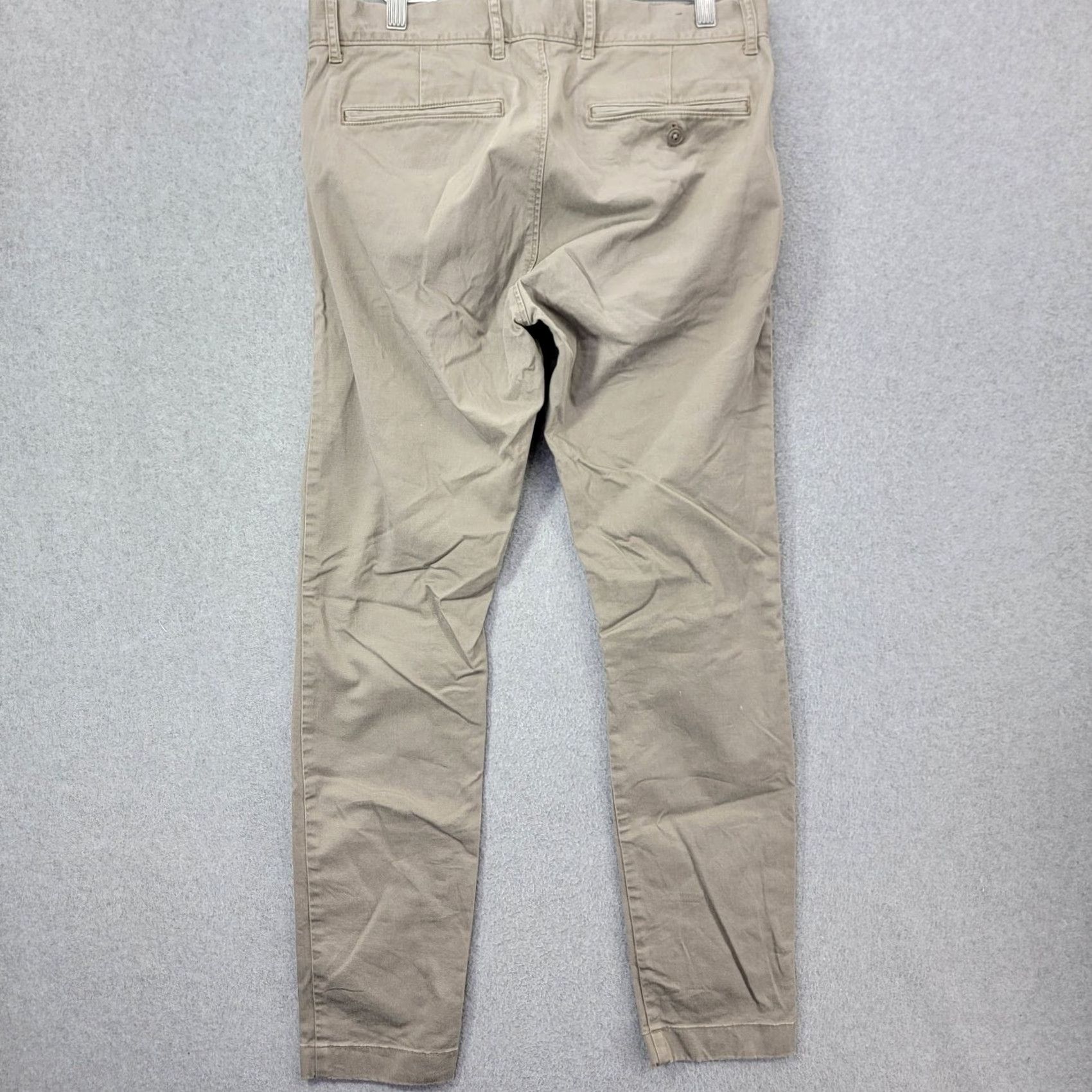 J.Crew J.CREW Chino Pants Mens Size 31x32 Beige Stretch Cotton 250 Skinny Fit Shirt Size US 31 - 5 Thumbnail