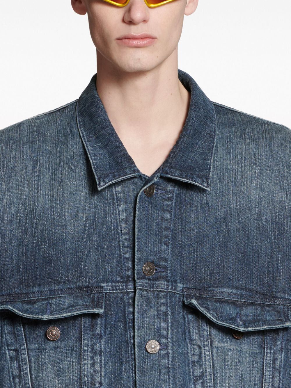 Balenciaga o1mt1gz0824 Deconstructed Jacket in Blue Size US M / EU 48-50 / 2 - 5 Thumbnail