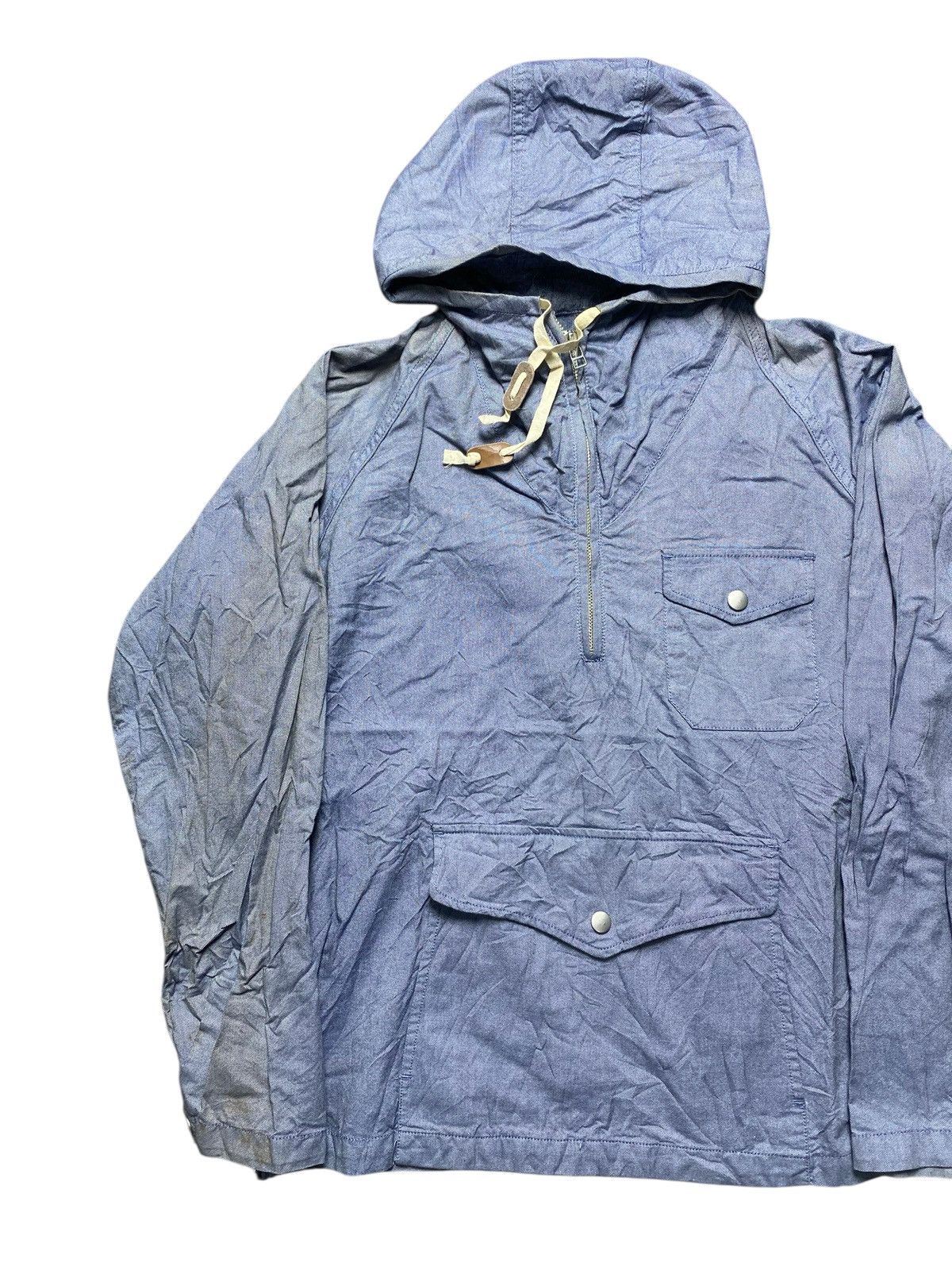 Global Work VINTAGE GLOBAL WORK JACKET HALF ZIPPER HOODIE Size US M / EU 48-50 / 2 - 5 Thumbnail