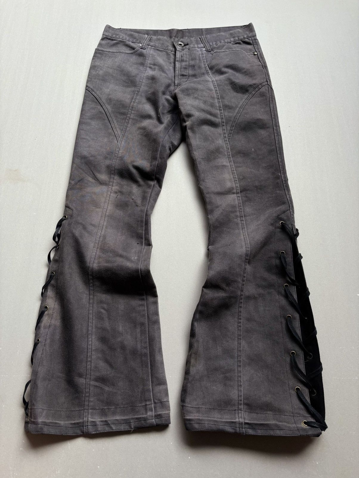 5351 POUR LES HOMMES Lace up flare jeans Size US 29 - 1 Thumbnail