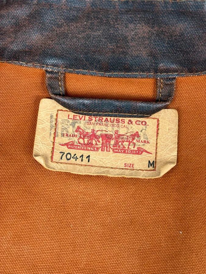Levi's Levis Brown Waxed Biker Denim Jacket Size US M / EU 48-50 / 2 - 9 Thumbnail