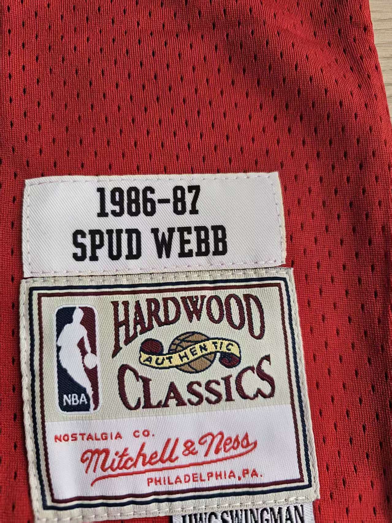 NBA Atlanta Hawks #4 Spud Webb Jersey Red Size US M / EU 48-50 / 2 - 4 Thumbnail
