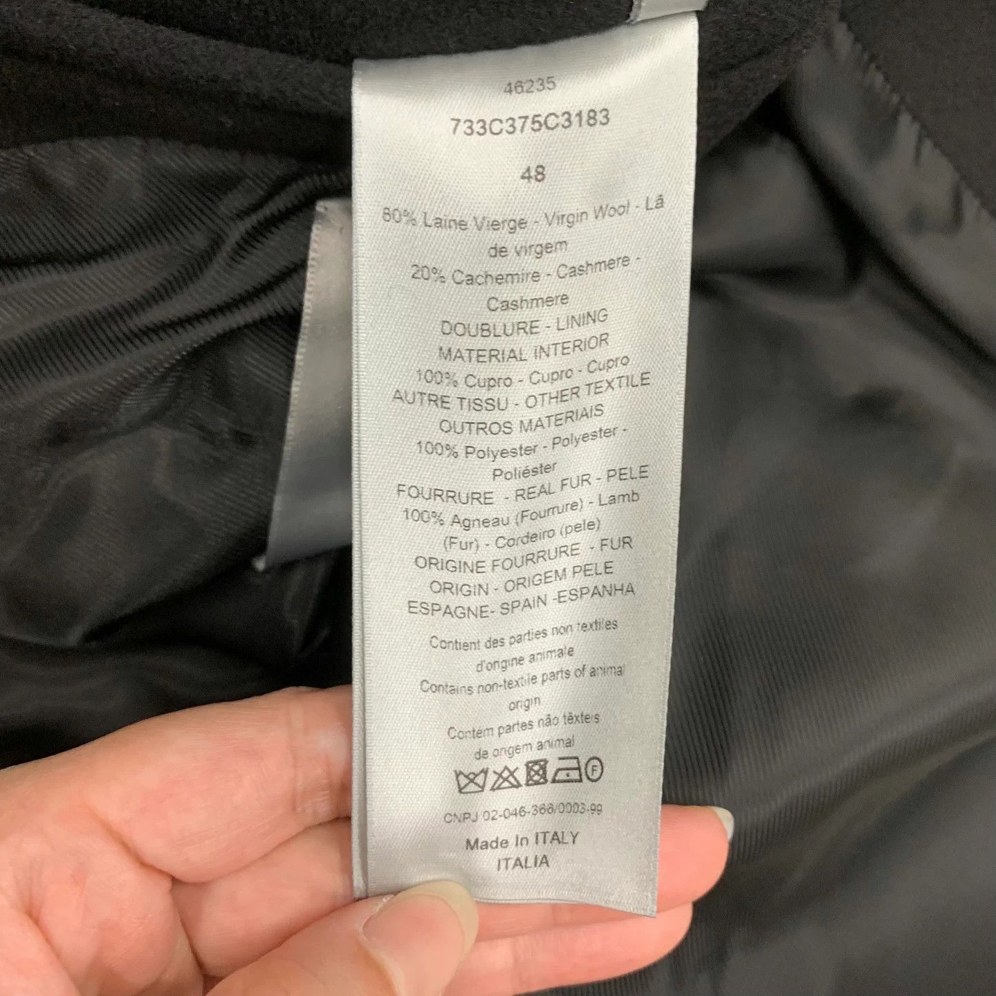 Dior Dior black wool parka coat Size M / US 6-8 / IT 42-44 - 7 Thumbnail