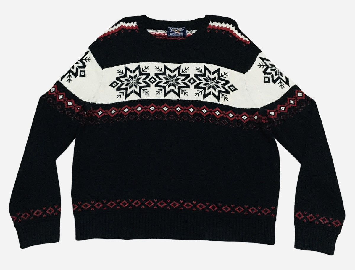 Other Rare Design Vintage American Living Navajo Knitwear 1990s Size US L / EU 52-54 / 3 - 1 Thumbnail