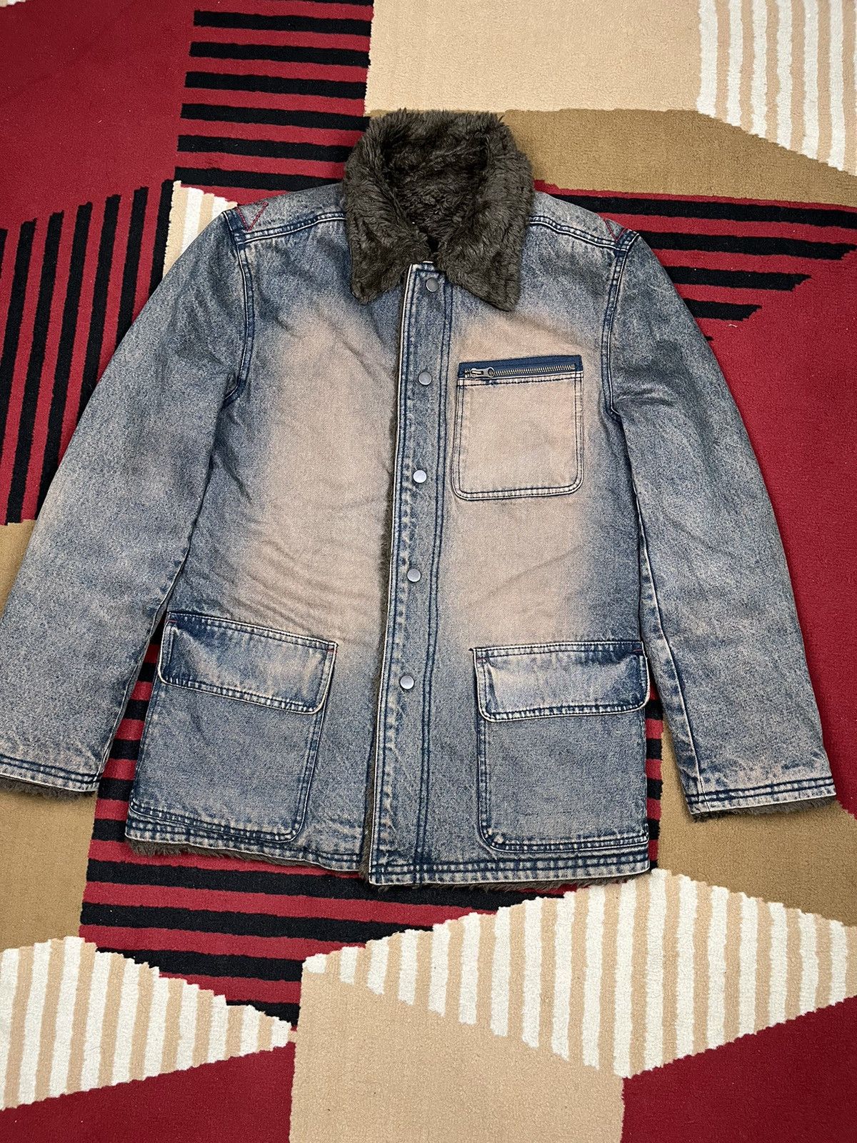 PPFM PPFM Fur Button Denim Jacket Size US L / EU 52-54 / 3 - 2 Thumbnail