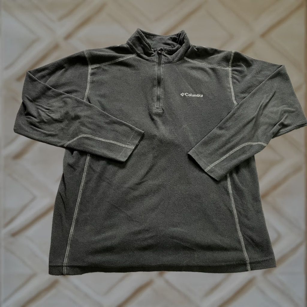 Vintage Columbia Jacket Mens Regular 1/4 Zip Fleece Gray Outdoor Hiking Adult Medium Size US M / EU 48-50 / 2 - 1 Thumbnail