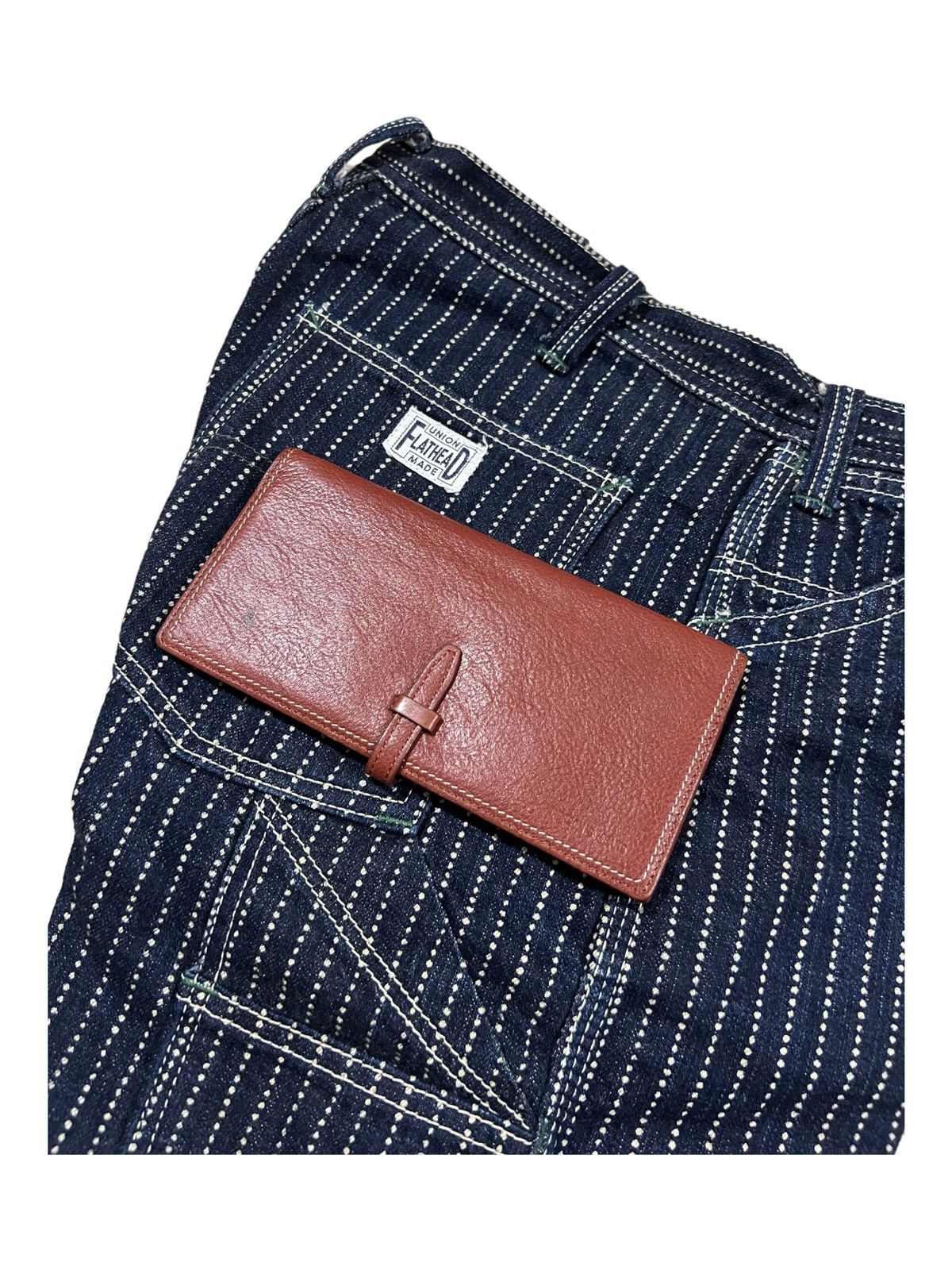 PERSON'S × Redmoon Japan Leather Crafted Person's Jeans Closure Long Wallet Size ONE SIZE - 2 Thumbnail