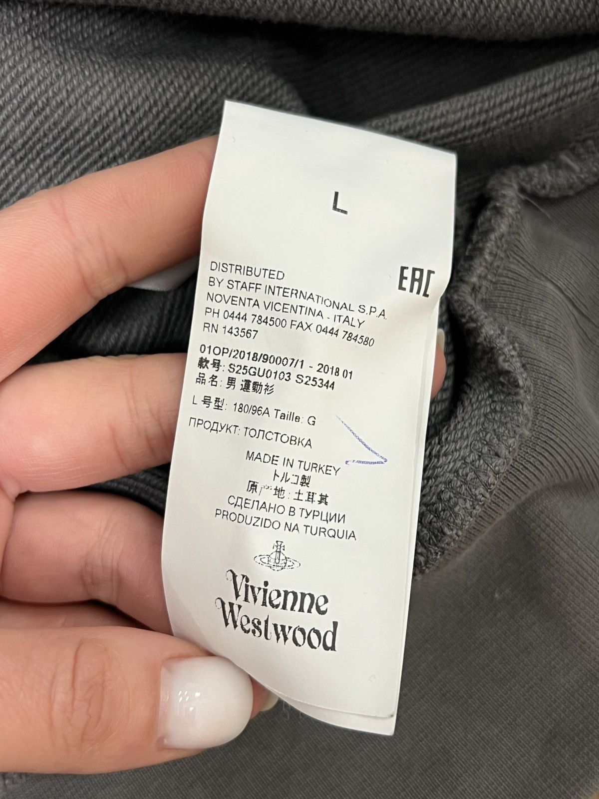 Vivienne Westwood Sweatshirt Vivienne Westwood Grey Size US L / EU 52-54 / 3 - 5 Thumbnail