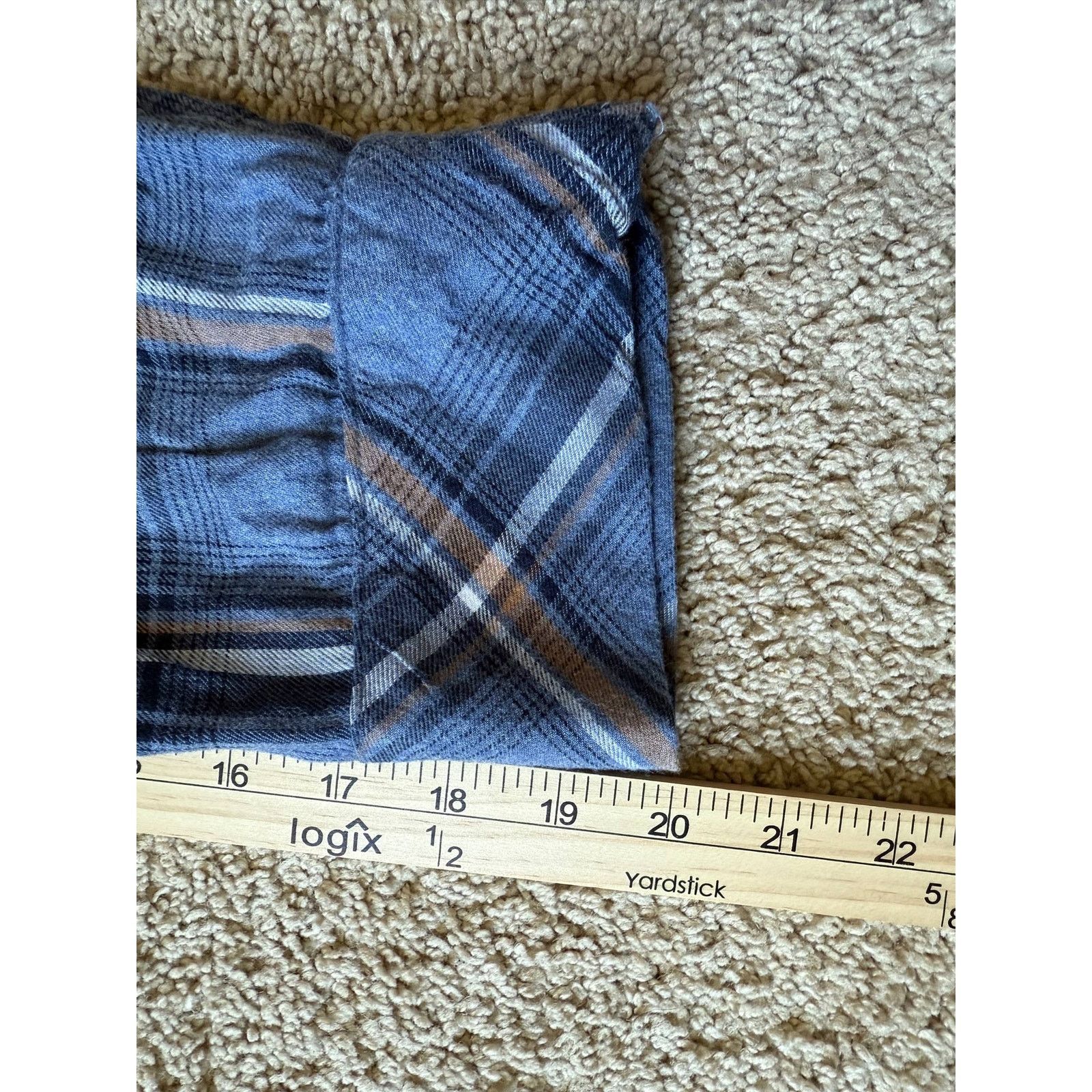 Other J. Jill 3/4 Sleeve Plaid Flannel Blouse Navy Women's M Size M / US 6-8 / IT 42-44 - 5 Thumbnail