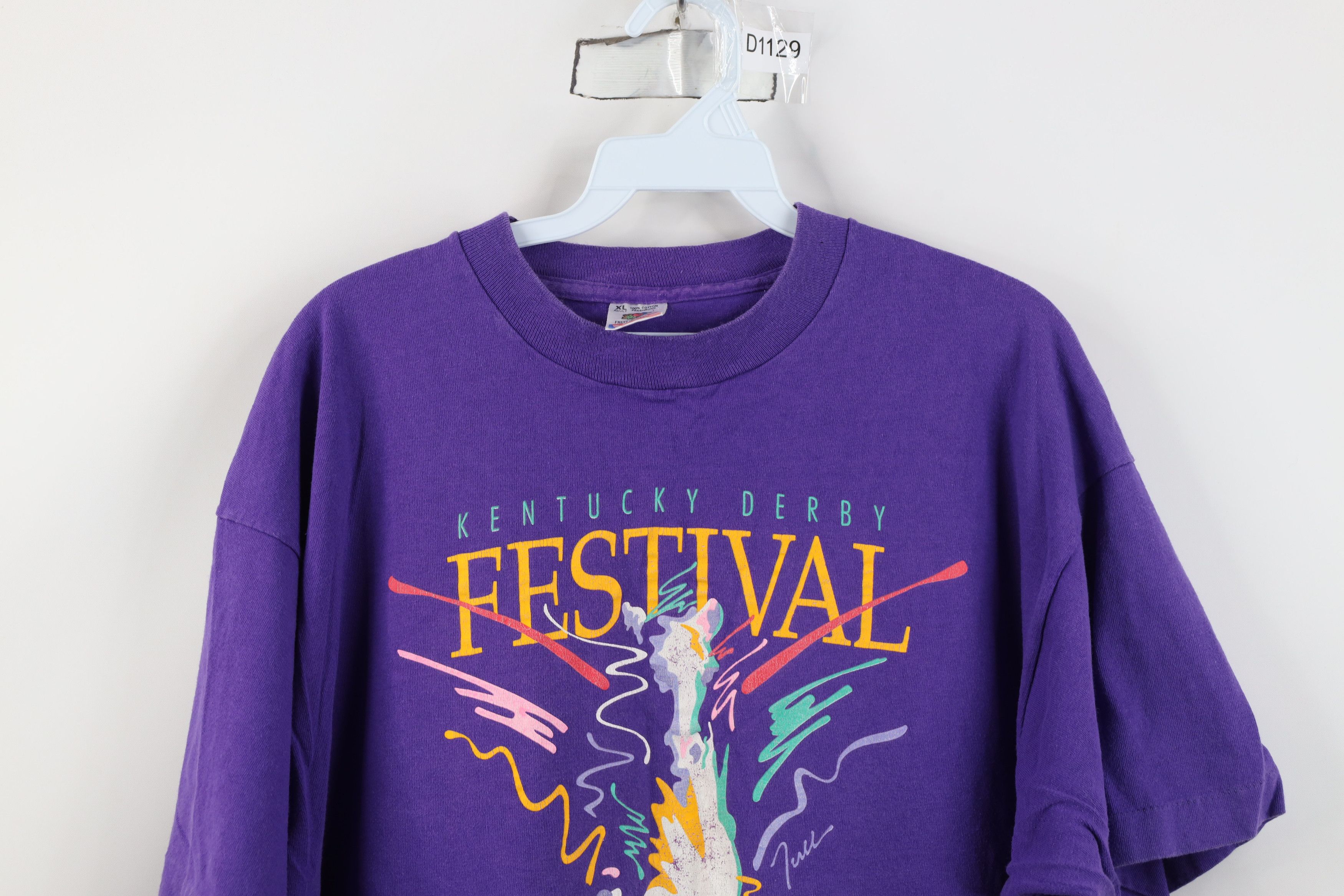 Vintage Vintage 90s Horse Equestrian Kentucky Derby Festival T-Shirt Size US XL / EU 56 / 4 - 2 Thumbnail