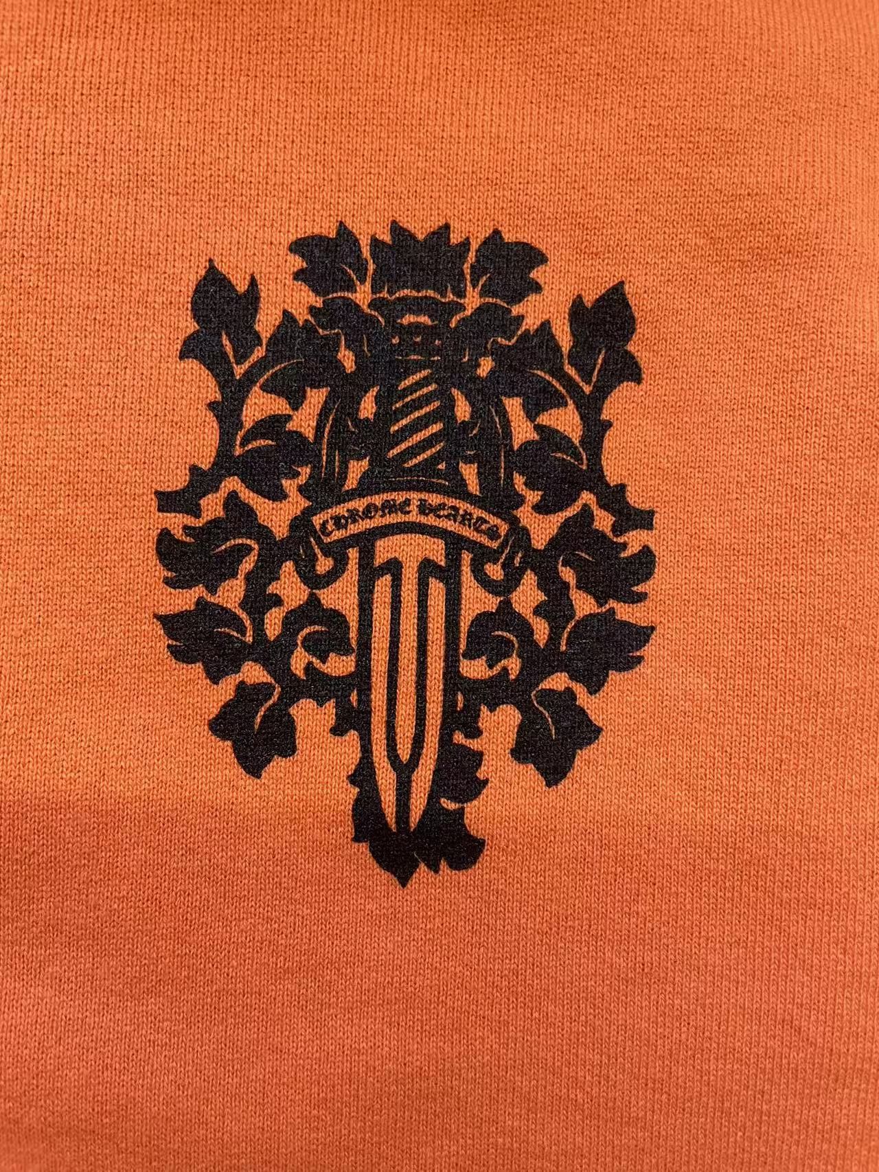 Chrome Hearts Chrome Hearts Vine Dagger Logo Orange Pullover Hoodie Size S / US 4 / IT 40 - 6 Thumbnail