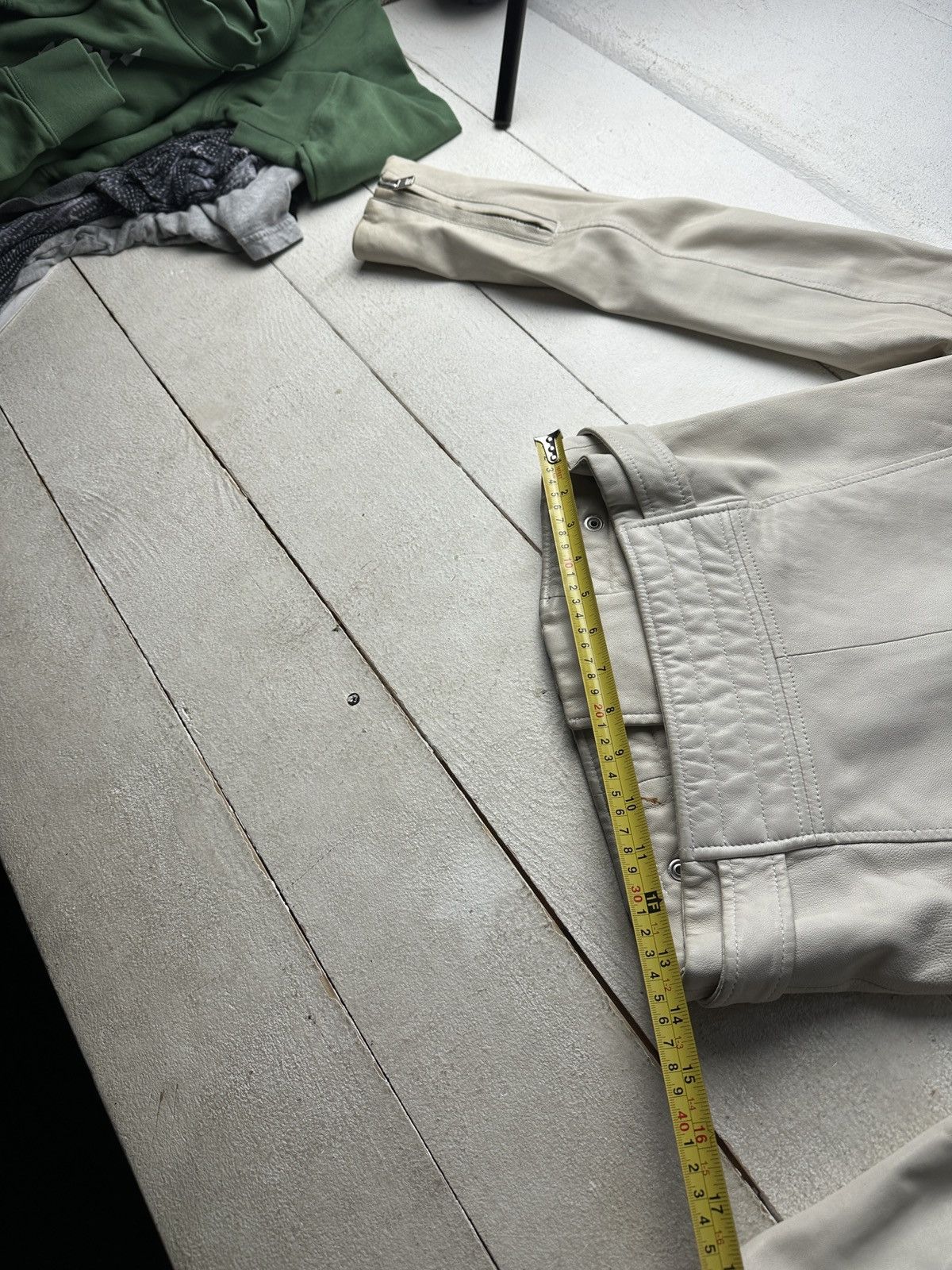 Iro 🚨Y2K RICK OWENS TYPE DIRTY SLIM FIT ZIP LEATHER JACKET Size XS / US 0-2 / IT 36-38 - 21 Thumbnail