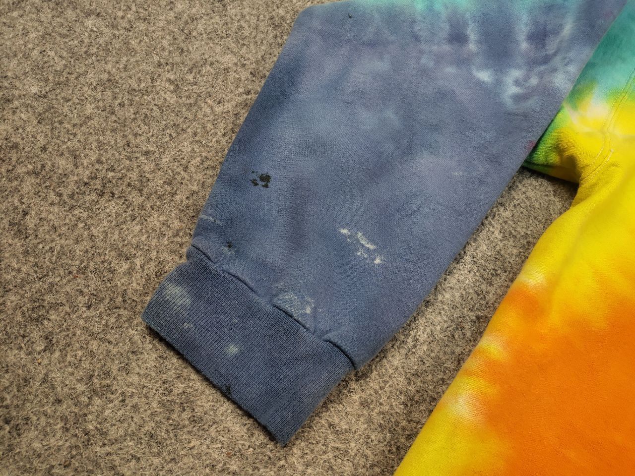 Hanes Vintage 90's Hanes Ultimate bright Tie Dye Oversized Hoodie Size US L / EU 52-54 / 3 - 14 Thumbnail