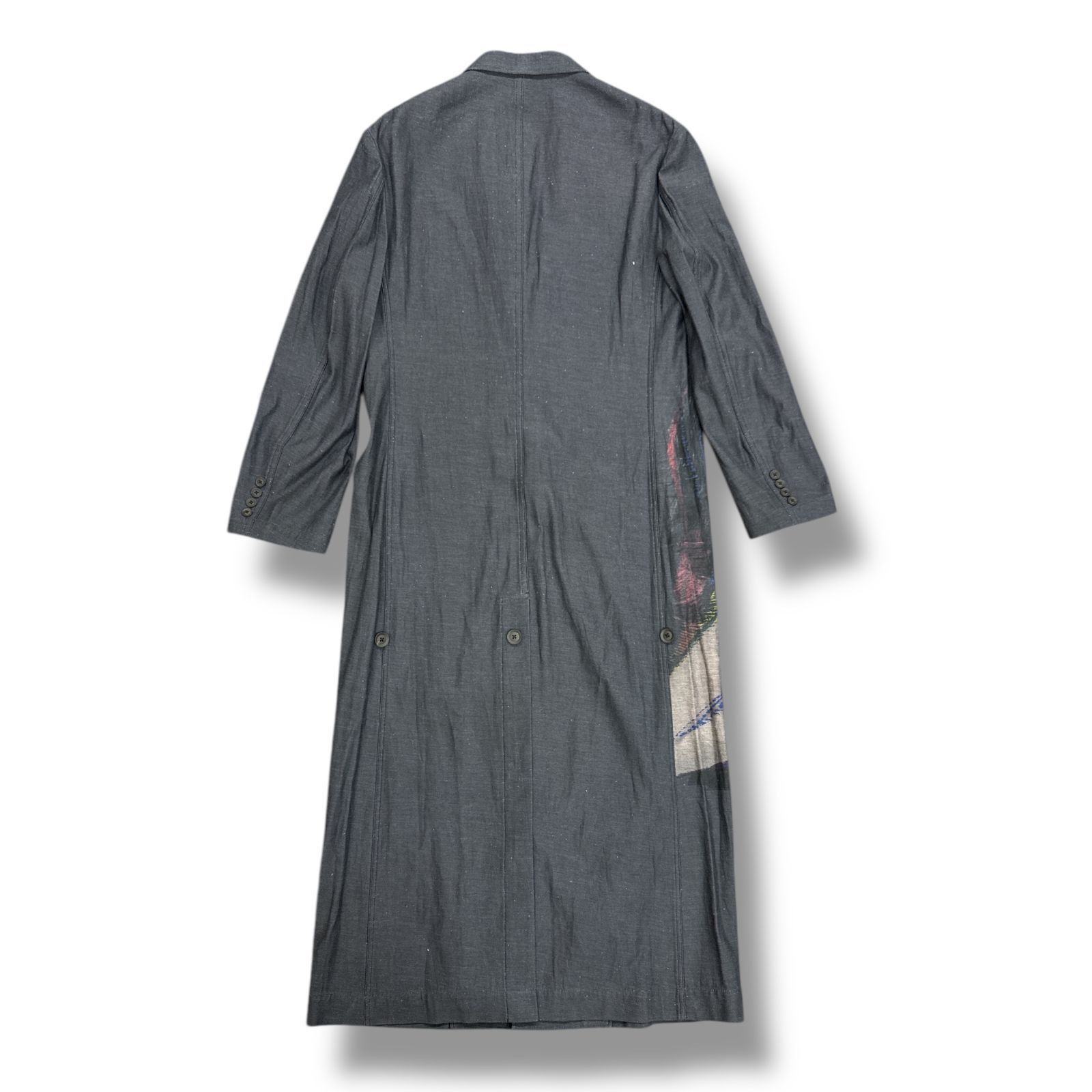 Yohji Yamamoto yohji yamamoto pour homme 24AW WOMEN PRINTED DENIM LONG COAT Size US XL / EU 56 / 4 - 2 Thumbnail
