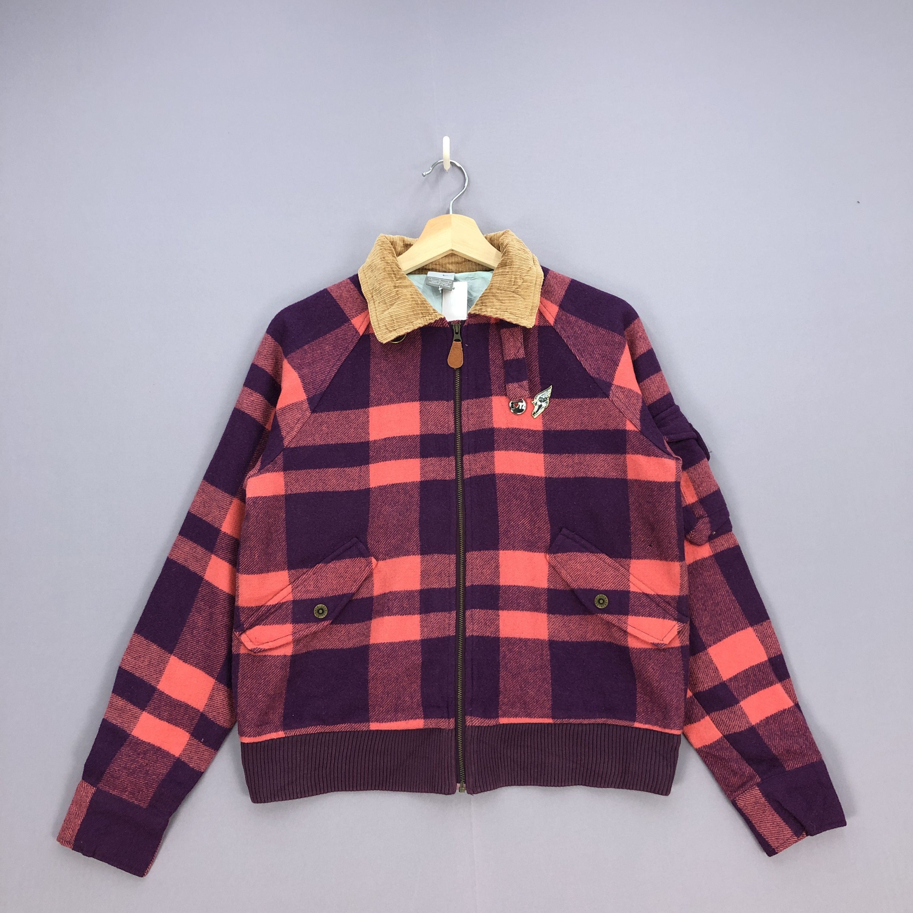 Nike Sportswear Vintage Vintage Nike Jacket Nike Swoosh Plaid Tartan Zipper Jacket Grailed