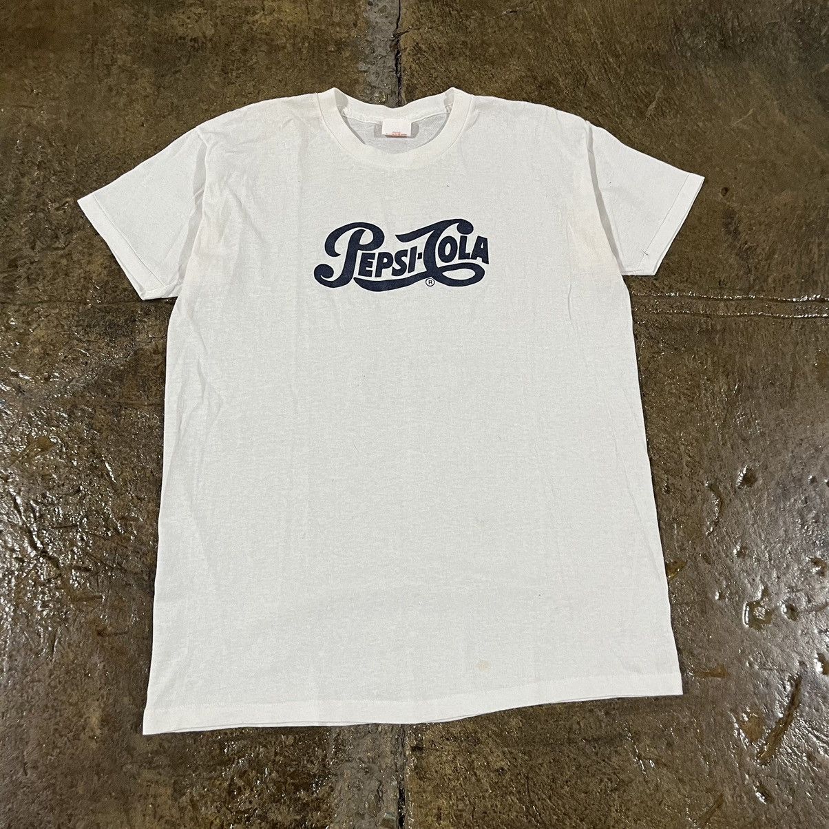 Pepsi × Vintage Vintage 80s Pepsi Cola Thin Logo Graphic Tee Shirt Medium Size US M / EU 48-50 / 2 - 3 Thumbnail