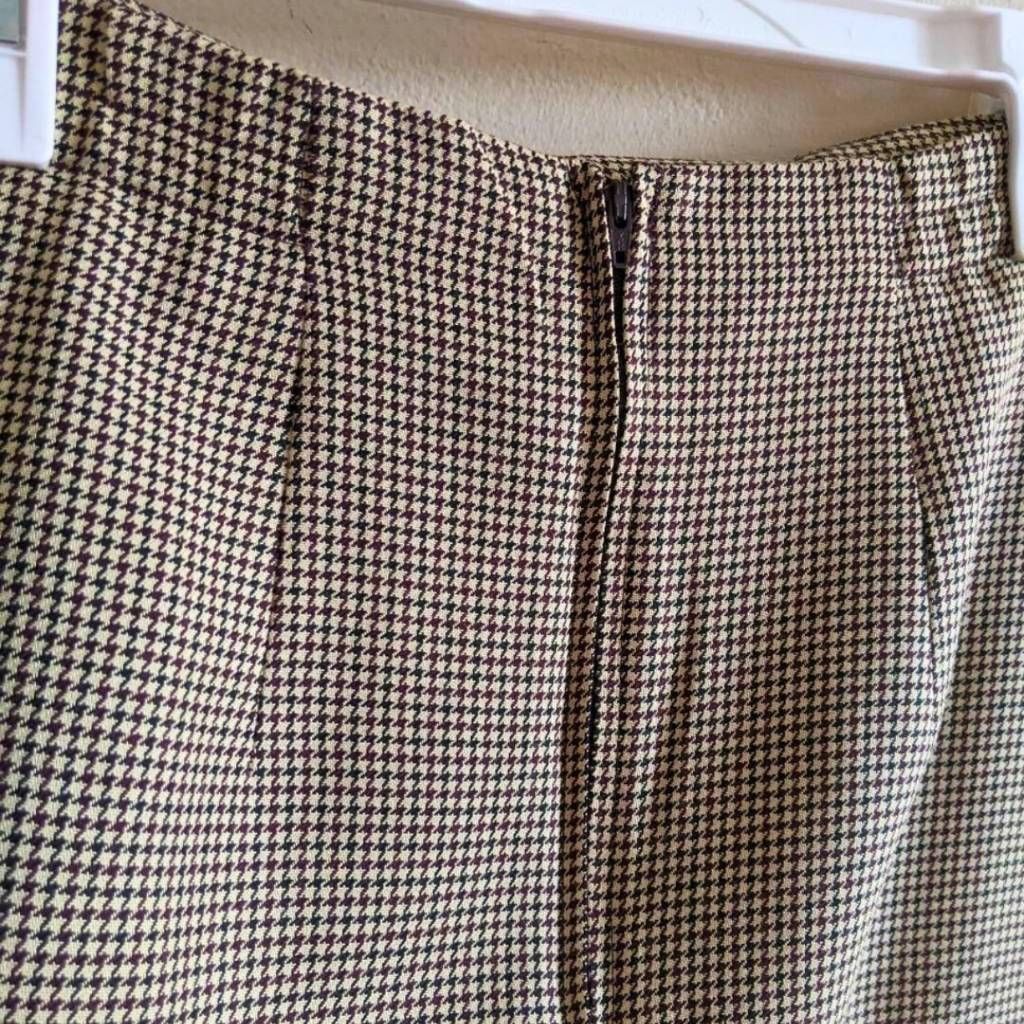 Worthington Worthington Skirt 4P Petite Houndstooth Brown Cream Lined Ca Size 27" / US 4 / IT 40 - 9 Thumbnail