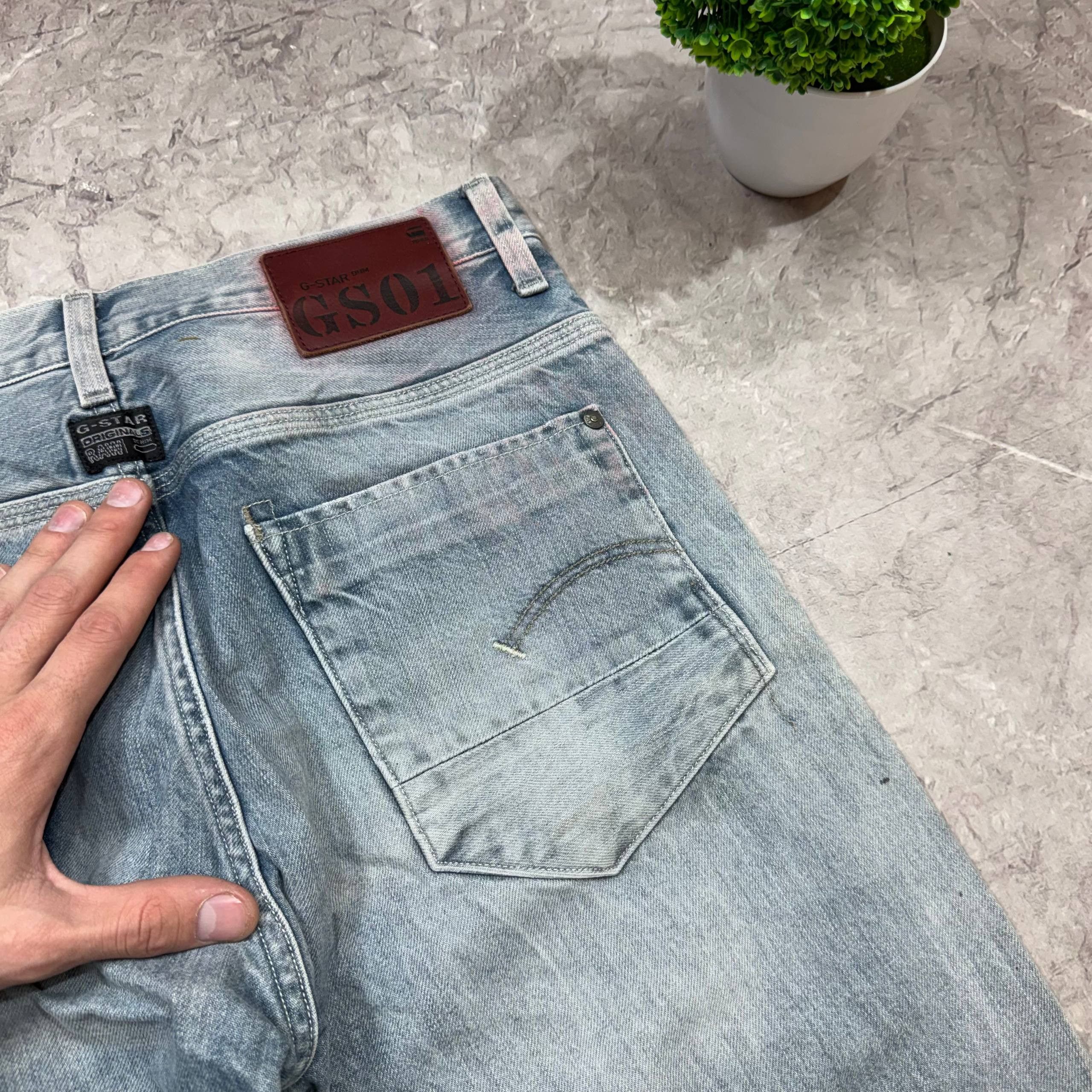 G-Star G-Star Raw Big Logo Denim Baggy Faded Y2K Jeans Mens Size Size US 33 - 13 Thumbnail