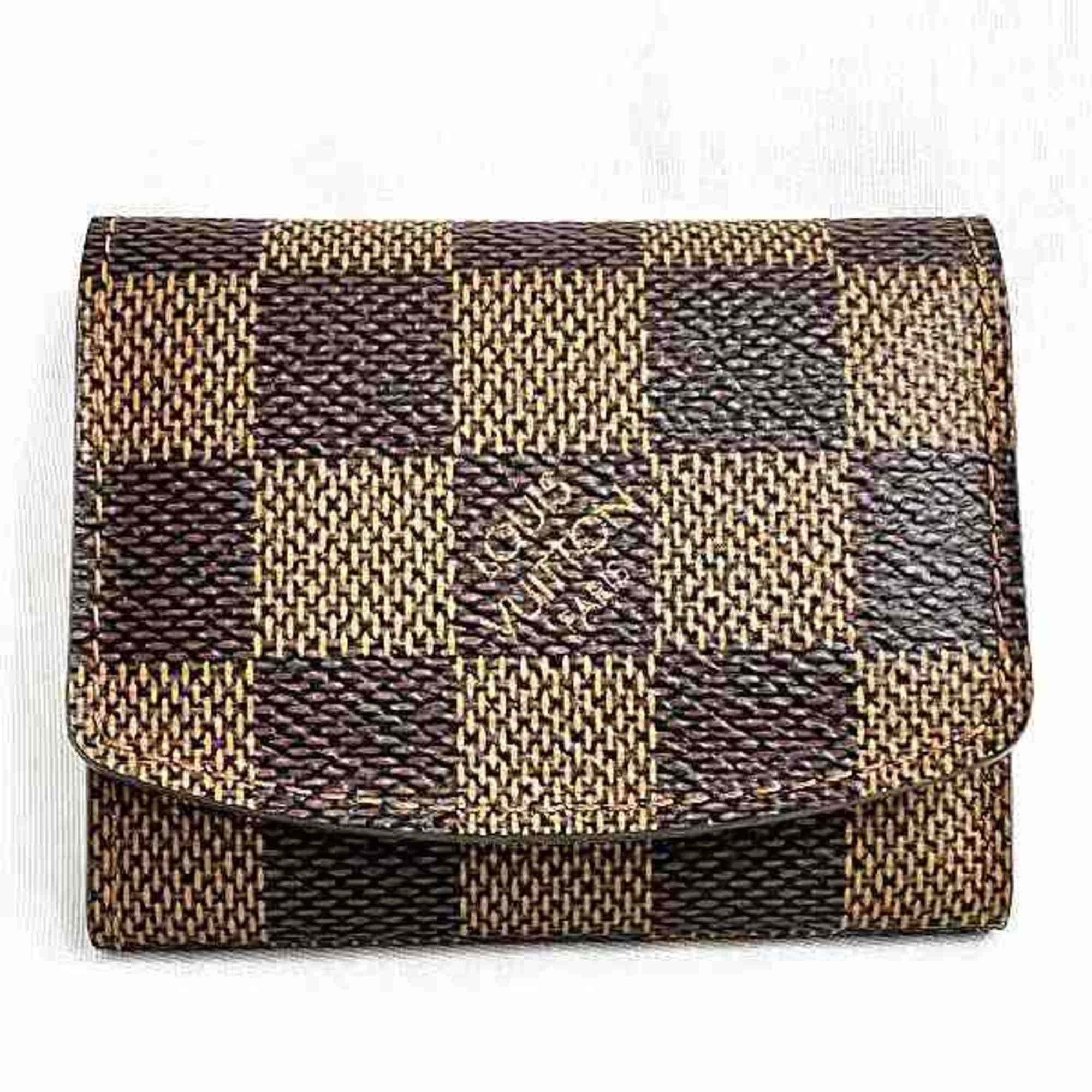 image of Louis Vuitton Damier Bouton De Manchette Fleur M64681 Cufflinks Case Men's Accessories in Brown
