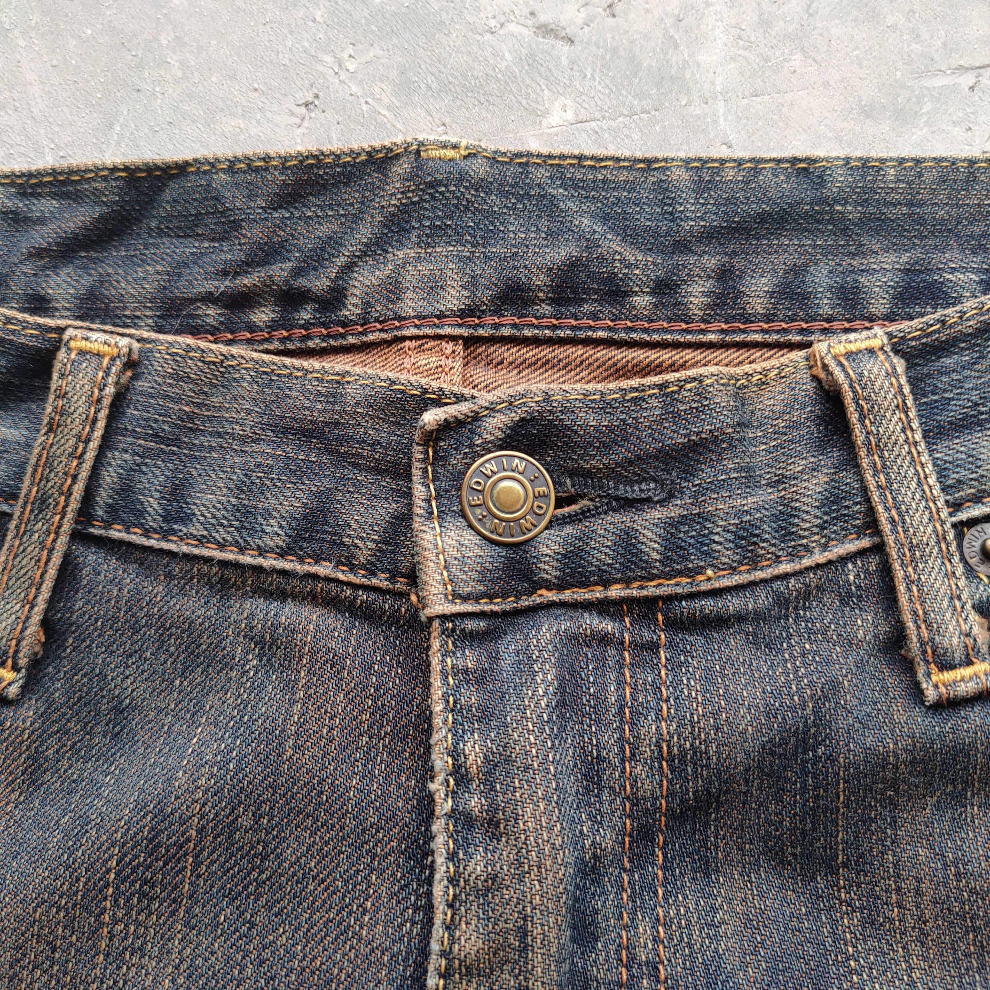 Edwin # VINTAGE EDWIN RUSTY FADED DISTRESSED JEANS PANTS Size US 36 / EU 52 - 5 Thumbnail