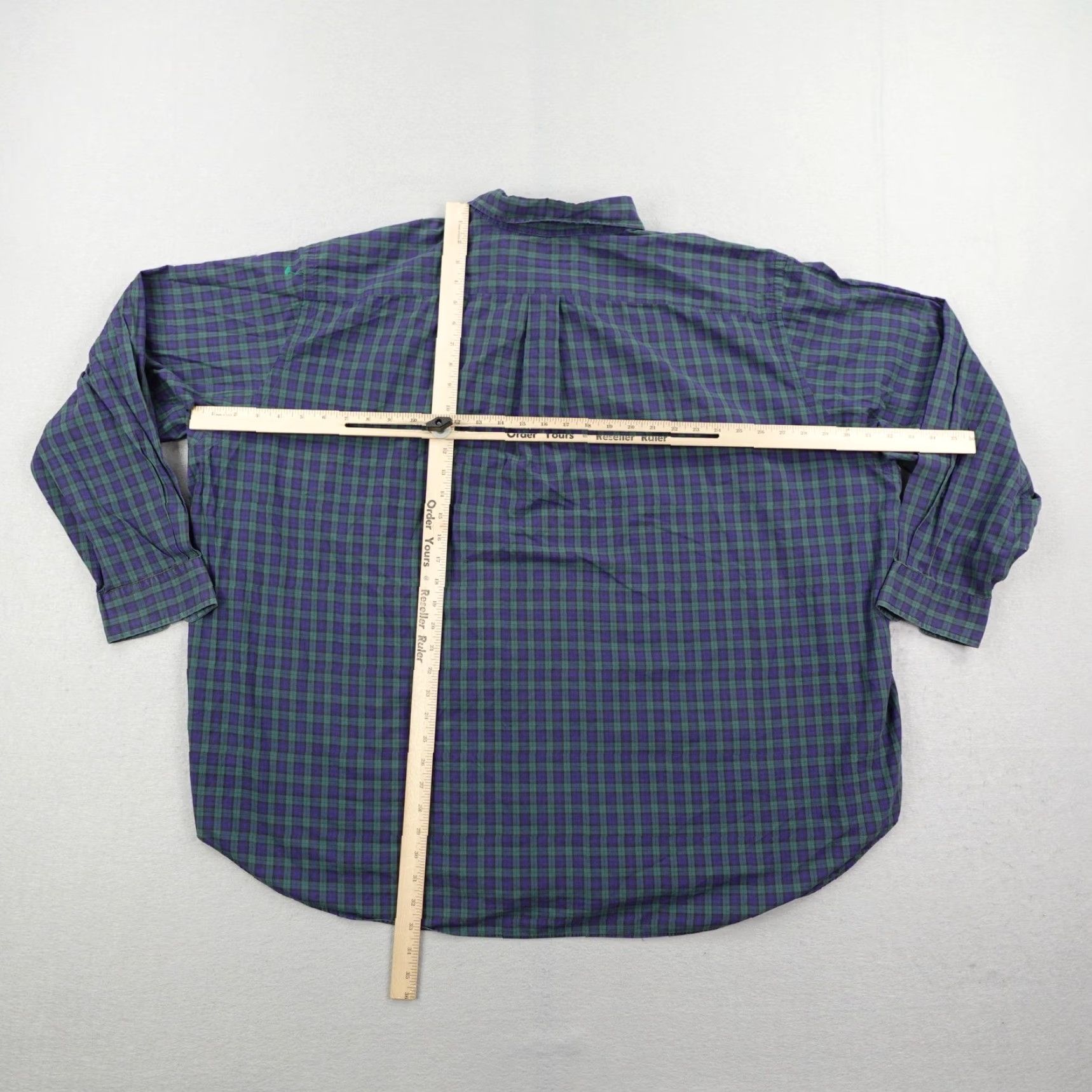 Ralph Lauren VINTAGE Ralph Lauren Shirt Big & Tall 4XL Blackwatch Plaid Men’s Cotton Button-Up 80s Blues Green Mens Size US XXL / EU 58 / 5 - 4 Thumbnail