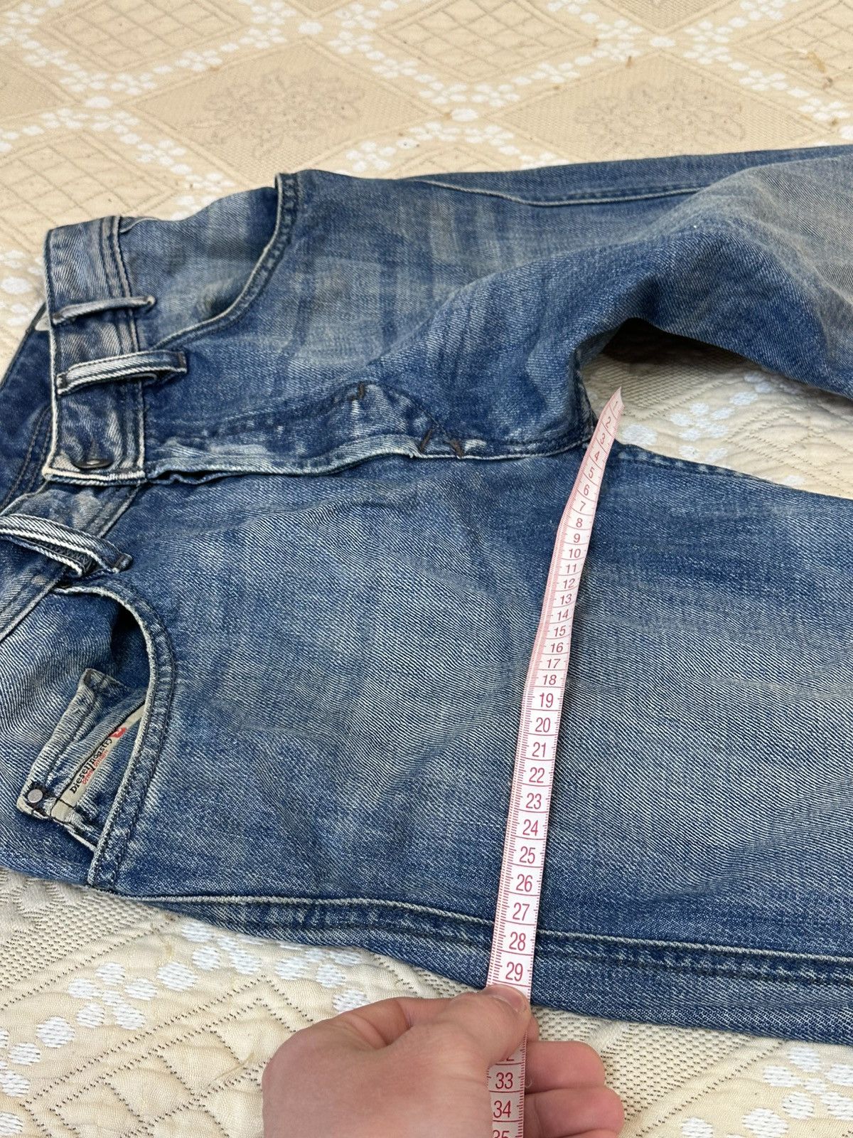 Diesel 🔥 Diesel Bonsky Washed Blue Distressed Oversized Jeans Pants Size US 30 / EU 46 - 10 Thumbnail