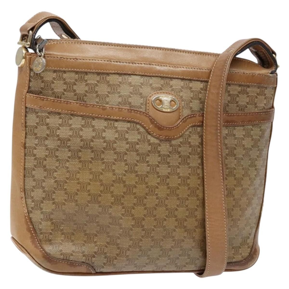 Celine CELINE Macadam Canvas Shoulder Bag Pvc Beige Gold Size ONE SIZE - 1 Thumbnail