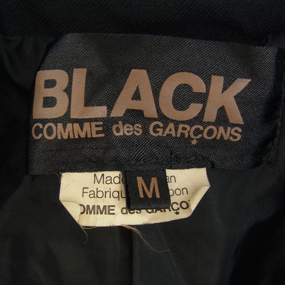 Comme des Garcons Black Jacket Poly Shrink Round Collar Plain Button Up Black Size US M / EU 48-50 / 2 - 7 Thumbnail