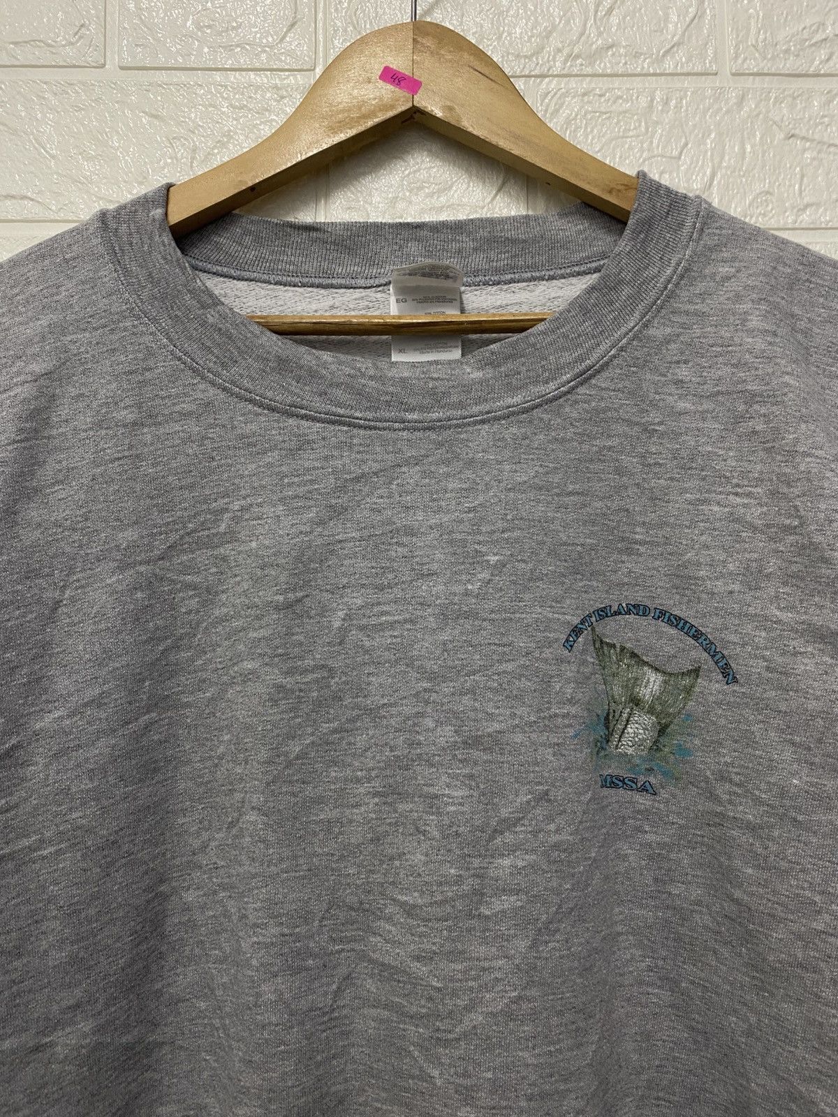 Vintage Grey crewneck sweatshirt a bass fish Size US XL / EU 56 / 4 - 3 Thumbnail