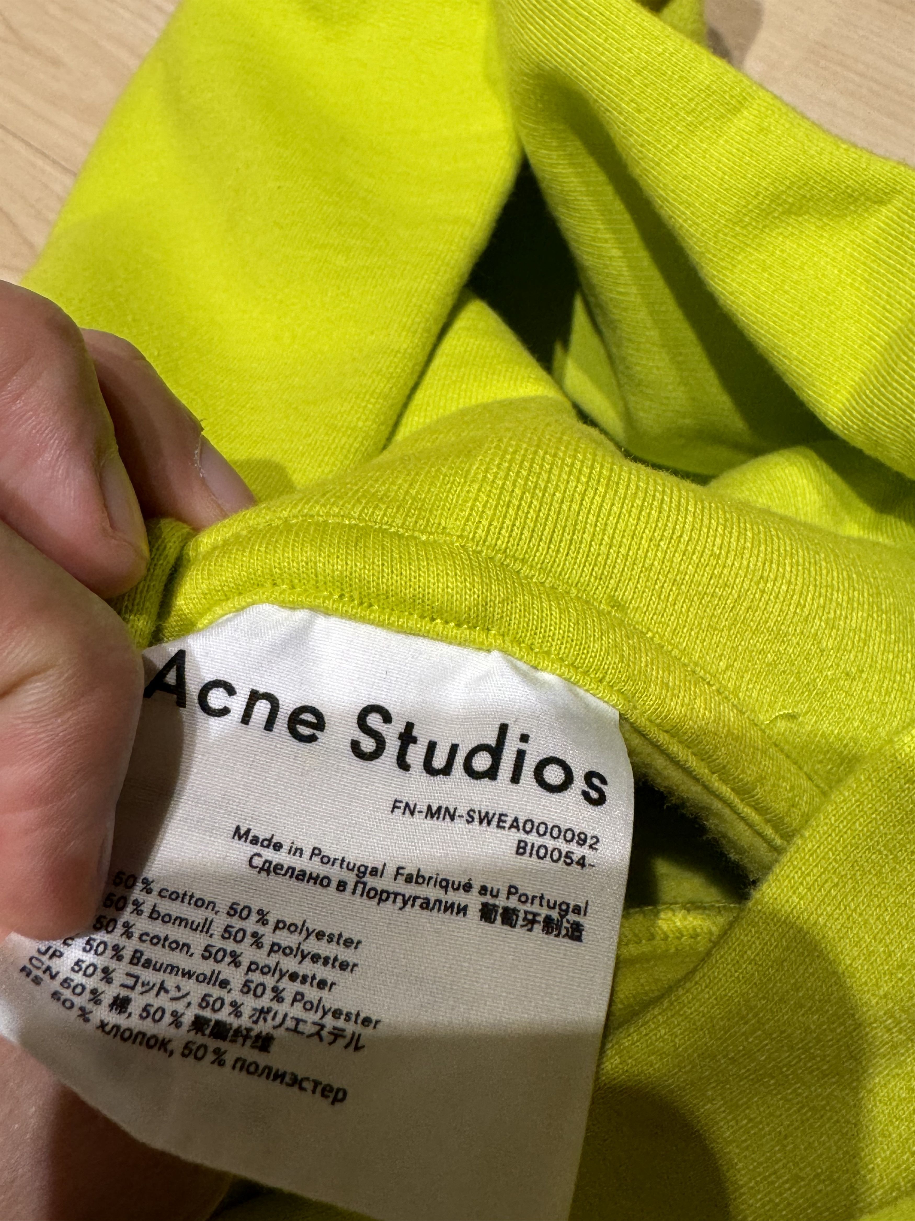 Acne Studios Men's yellow hoodie Size US S / EU 44-46 / 1 - 4 Thumbnail