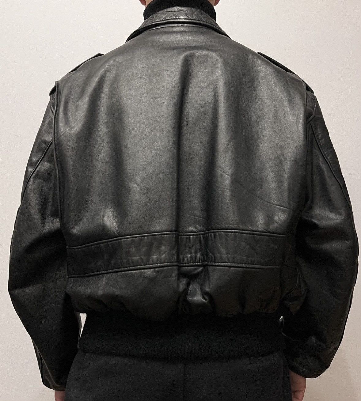 Schott Vintage Iconic Schott A2 Aviator Leather 21 Jacket Rare USA Size US L / EU 52-54 / 3 - 3 Thumbnail