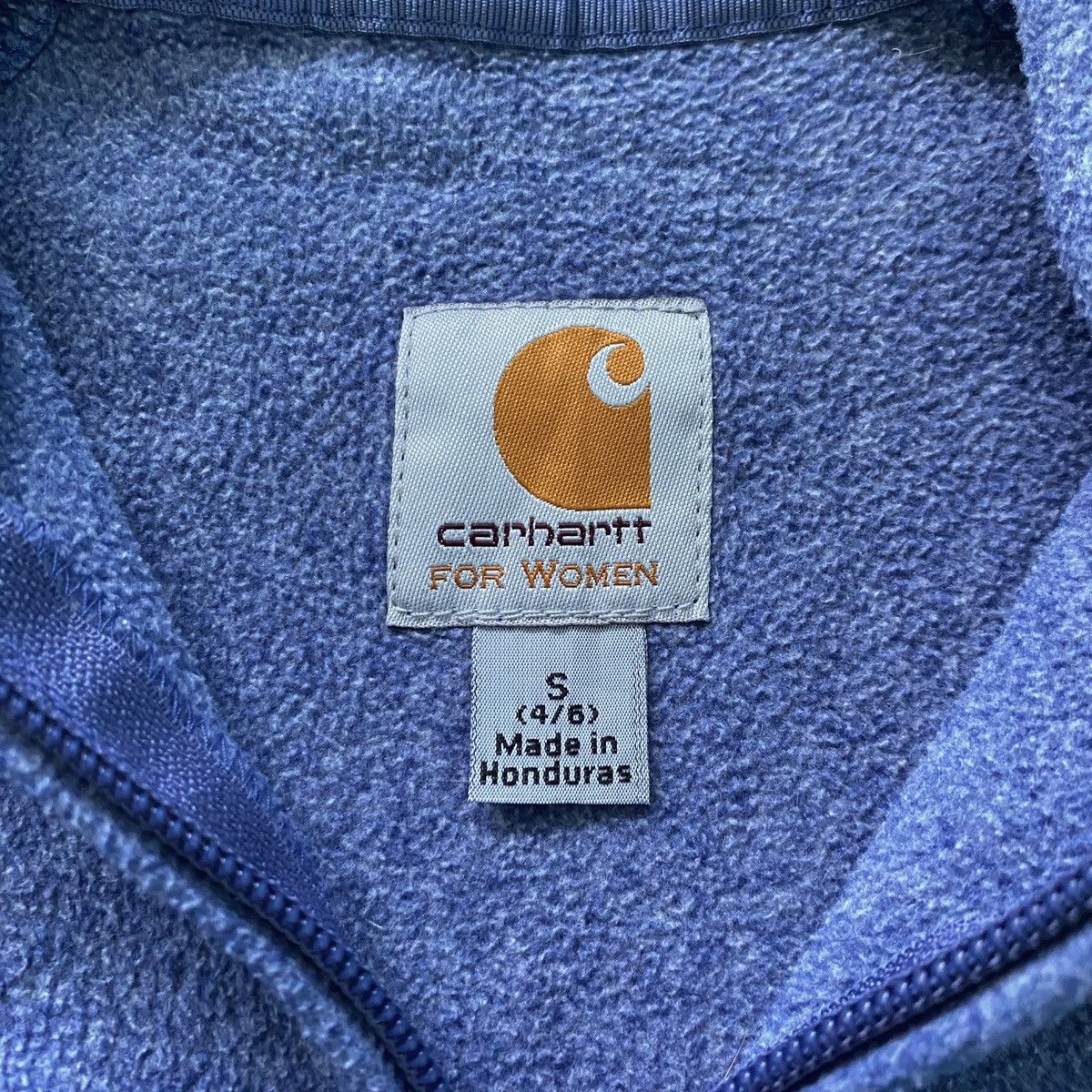 Carhartt × Vintage Vintage Carhartt Fleece Big Logo Zip Up Hoodie Y2K Size S / US 4 / IT 40 - 3 Thumbnail