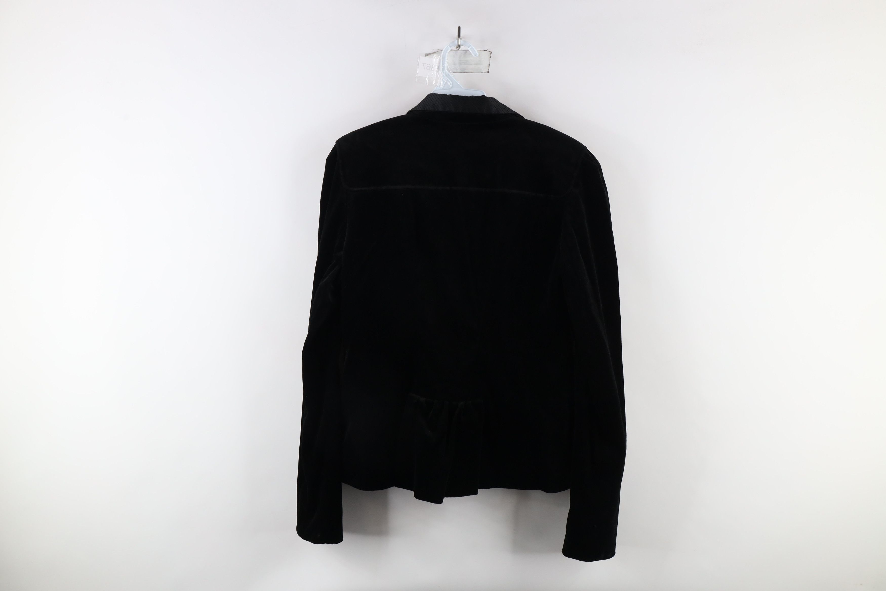 Diane von Furstenberg × Vintage Diane von Furstenberg Lucille Velvet Velour Jacket Black Size M / US 6-8 / IT 42-44 - 12 Thumbnail