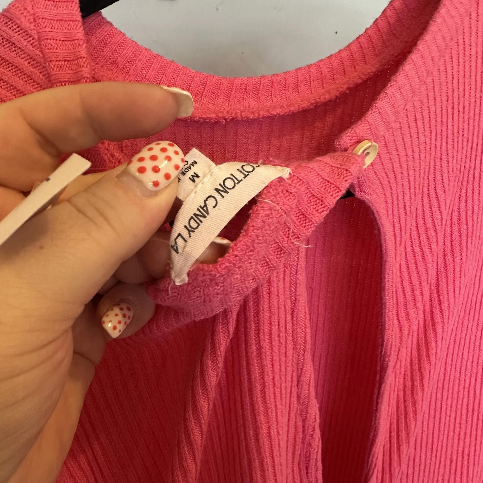 Designer Cotton Candy Women's Romper - Playful Pink Size 32" / US 10 / IT 46 - 2 Thumbnail