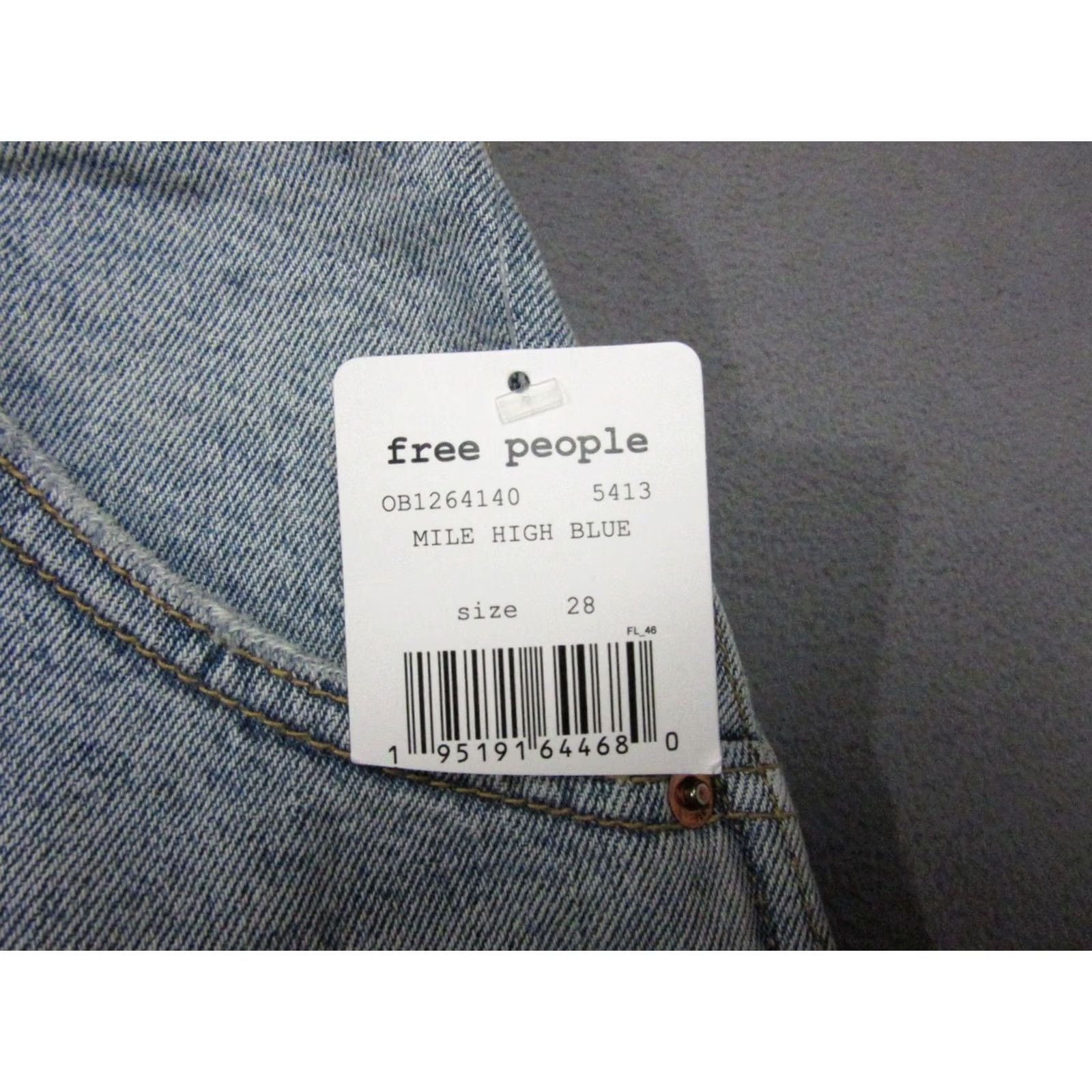 Free People Free People Blue Denim Skirt Womens A-Line Distressed Frayed Hem 28 Size 28" / US 6 / IT 42 - 3 Thumbnail