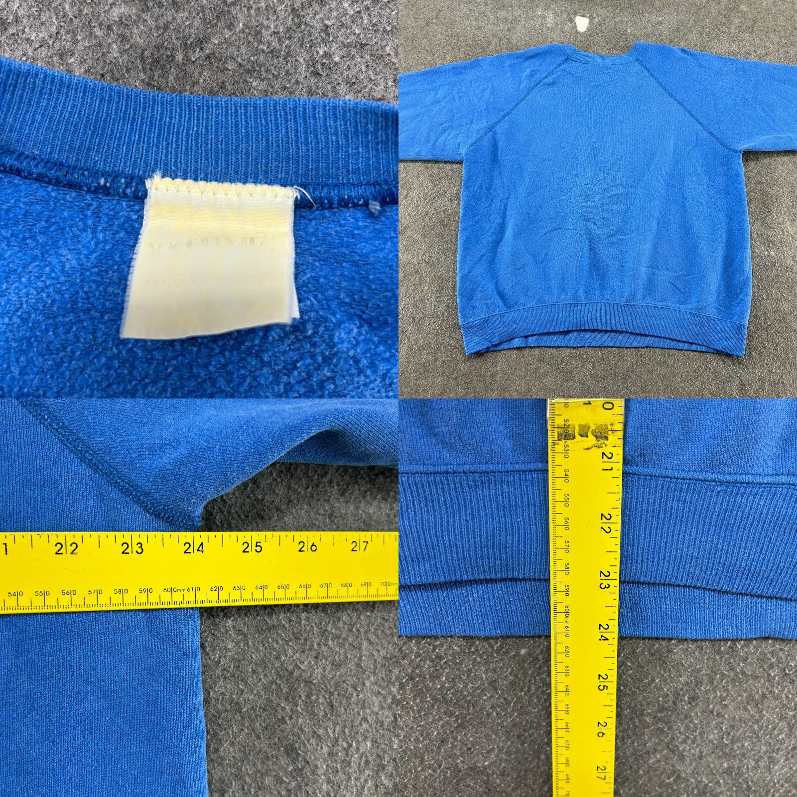 Hanes VINTAGE Hanes Sweatshirt Pullover Zipper Blue Cotton 90s Mens Large Pullover Sweatshirt Size US L / EU 52-54 / 3 - 9 Thumbnail