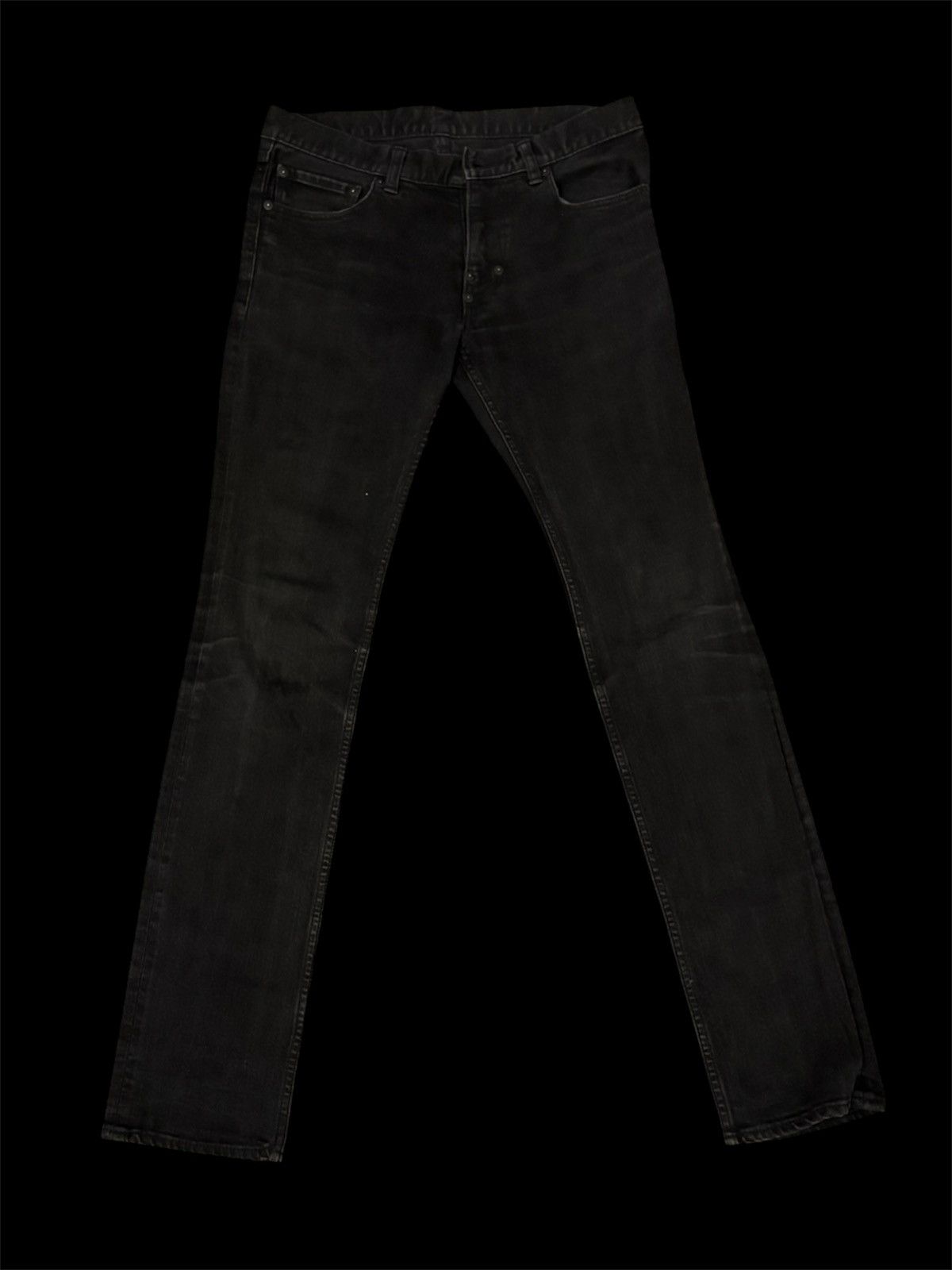 Number (N)ine NUMBER NINE FW06 NOIR COATED BLACK PAIN DENIM JEANS