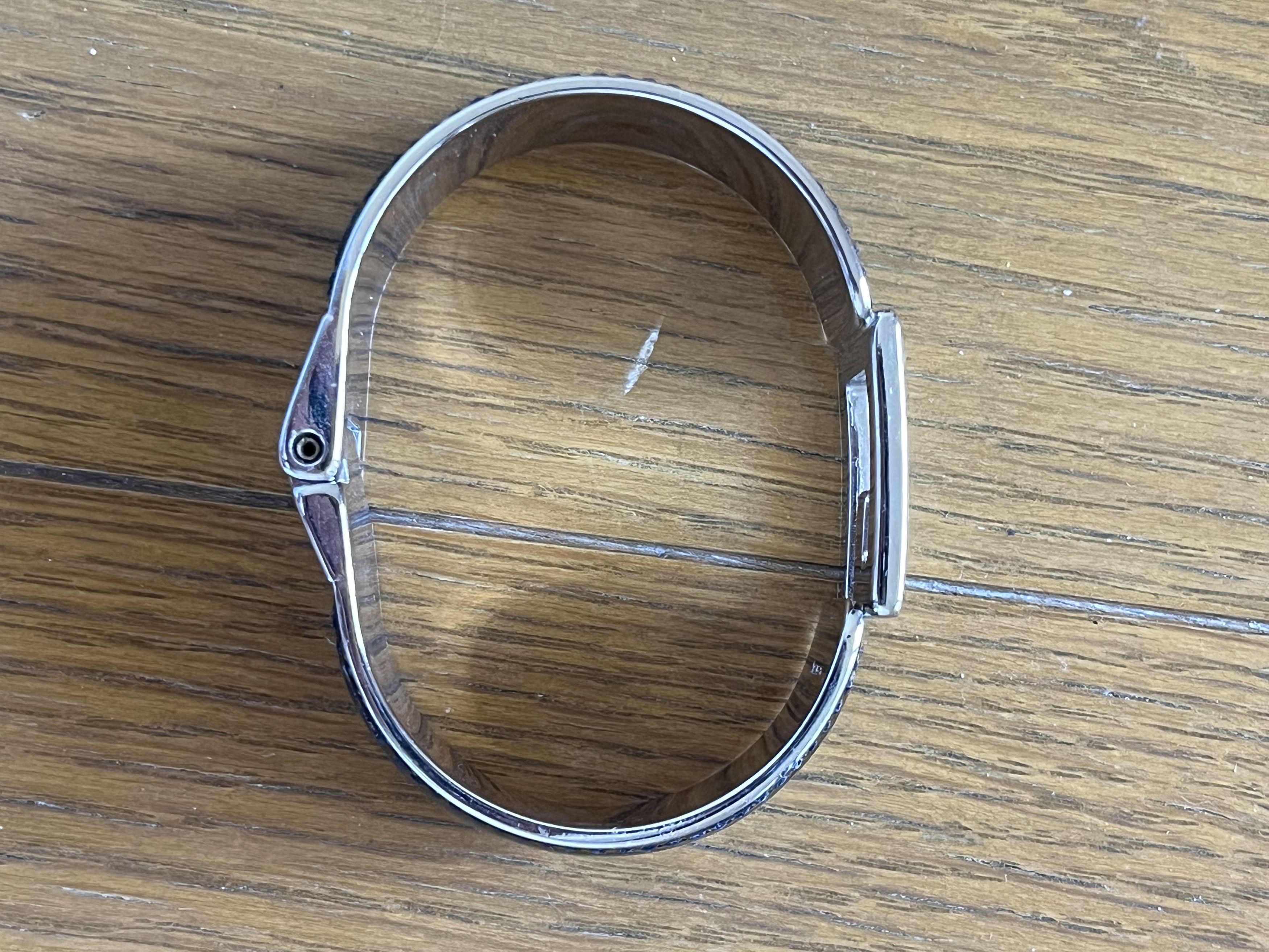 Gucci Gucci vintage silver and black leather bracelet Size ONE SIZE - 3 Thumbnail