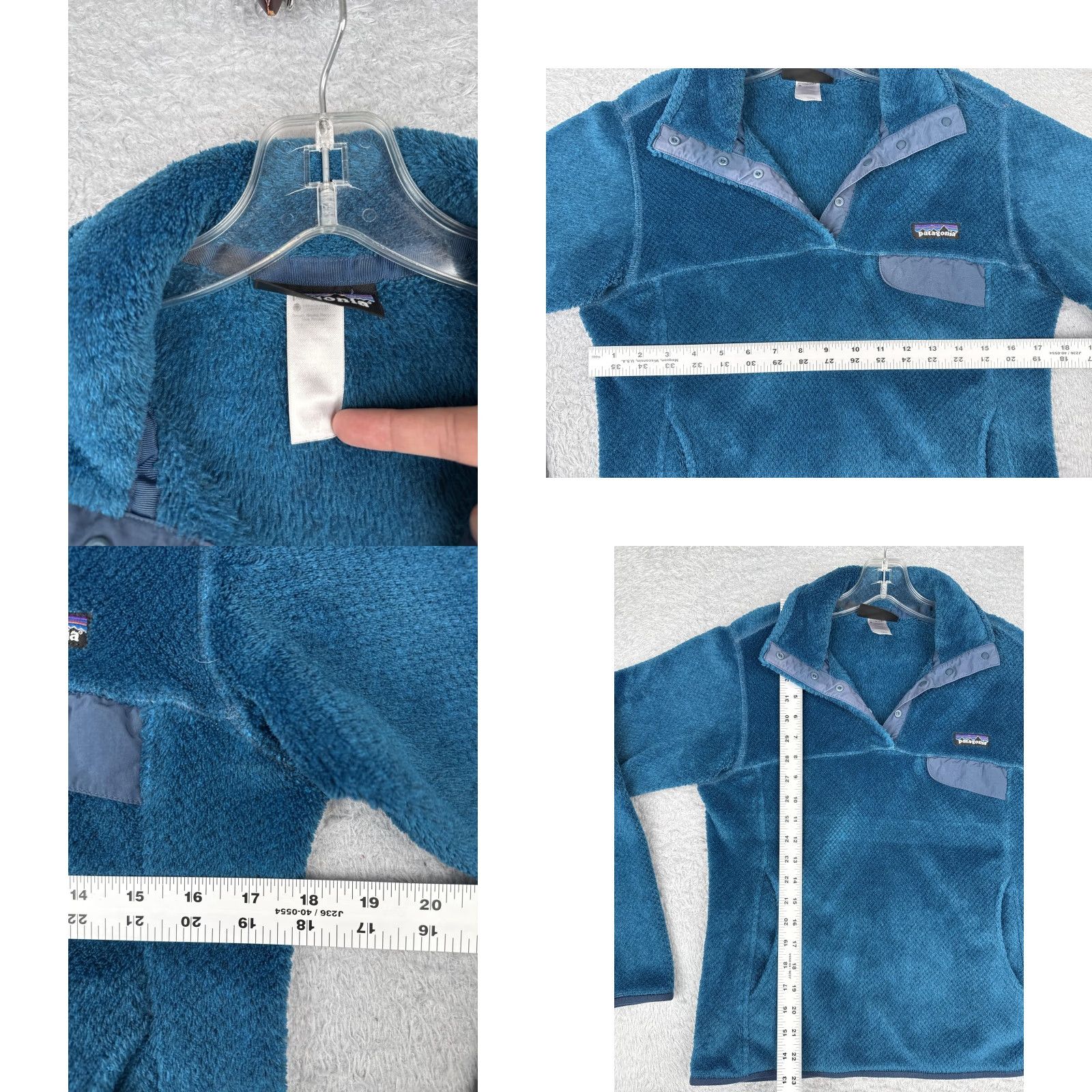 Patagonia Patagonia Re-Tool Snap-T Jacket Women Small Blue with Logo Pocket Pockets Fleece Pullover Casual Outdoor Size S / US 4 / IT 40 - 8 Thumbnail