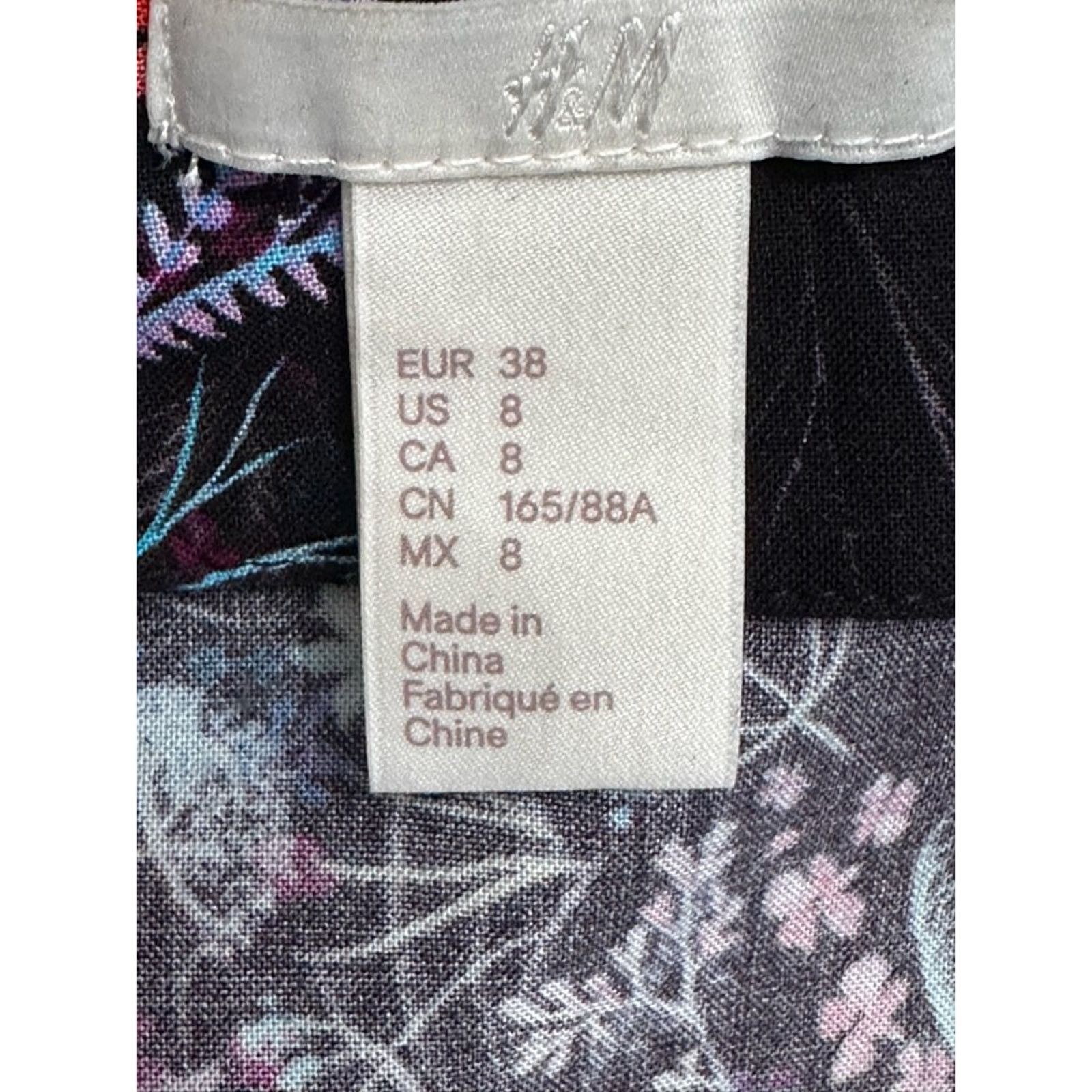 H&M H&M Floral Blouse Scoop Neck Sleeve Slit Relaxed Fit Multi 8 Size M / US 6-8 / IT 42-44 - 8 Thumbnail