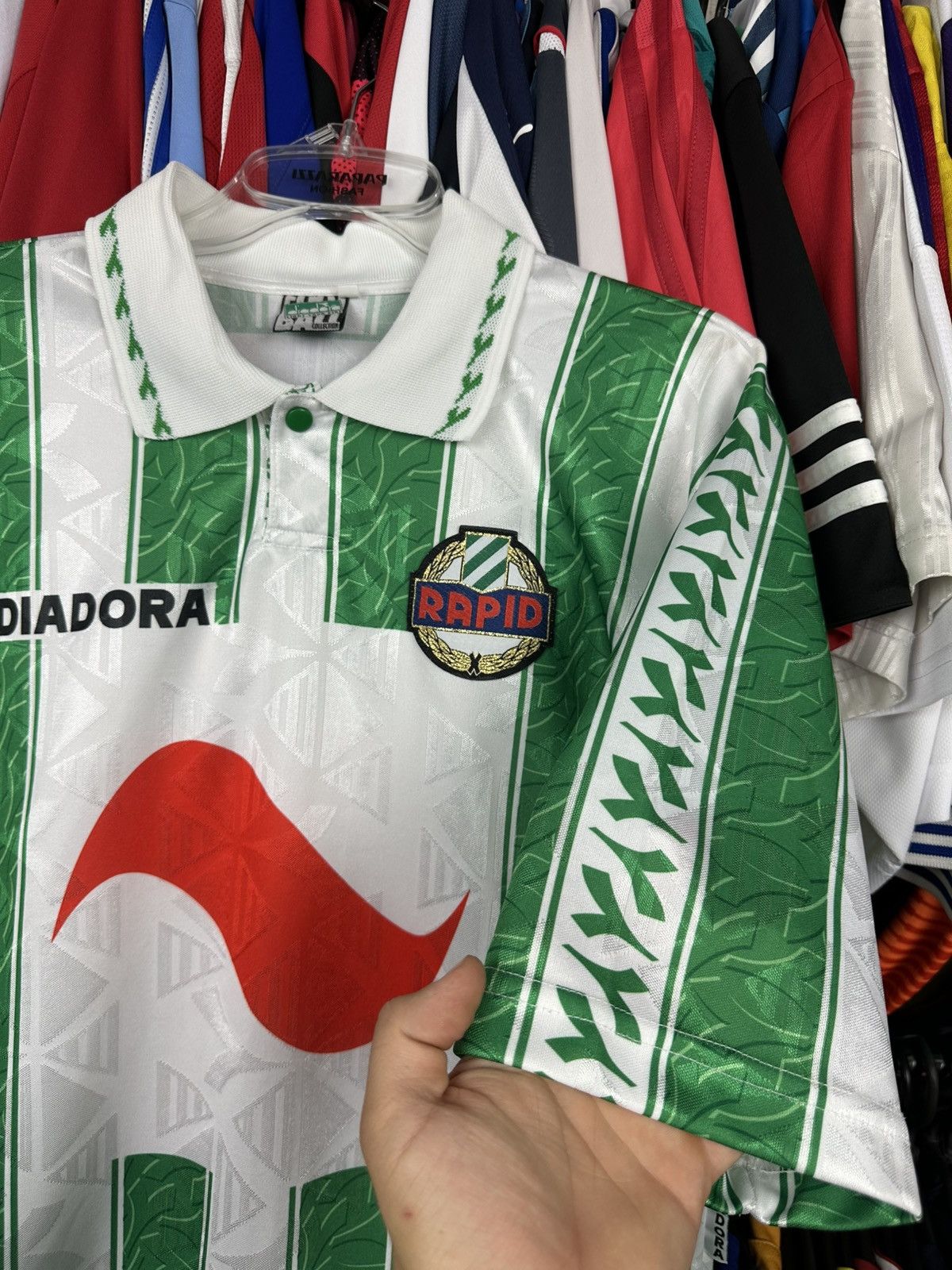 Maillot SK Rapid Vienne 1998 Domicile - Taille XL, Diadora, Numéro 50, Occasion
